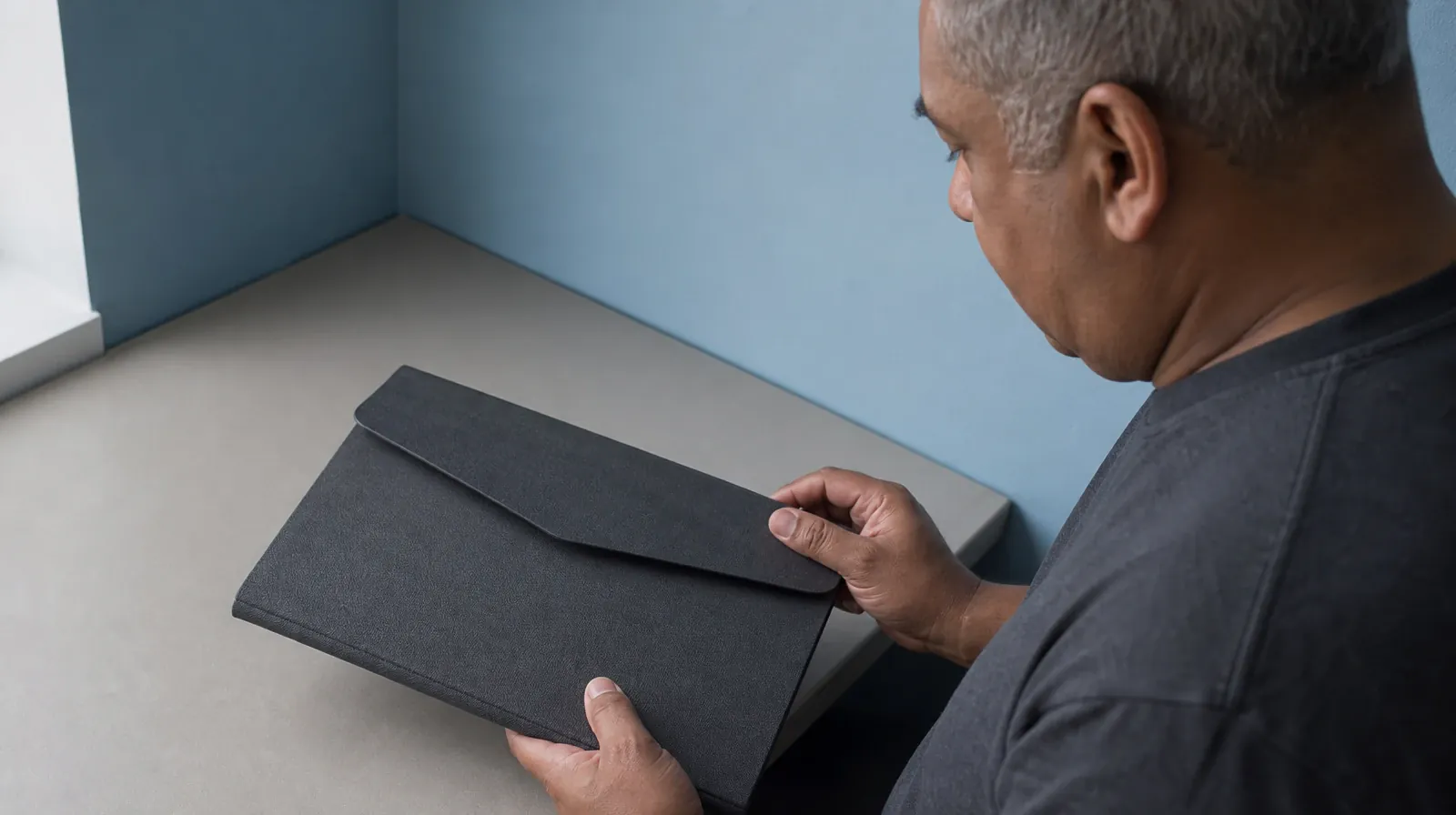 An adult closes the flap of a plain opaque folder on a narrow… · Adult Recovery Support Resources for Bay Harbor Islands, FL