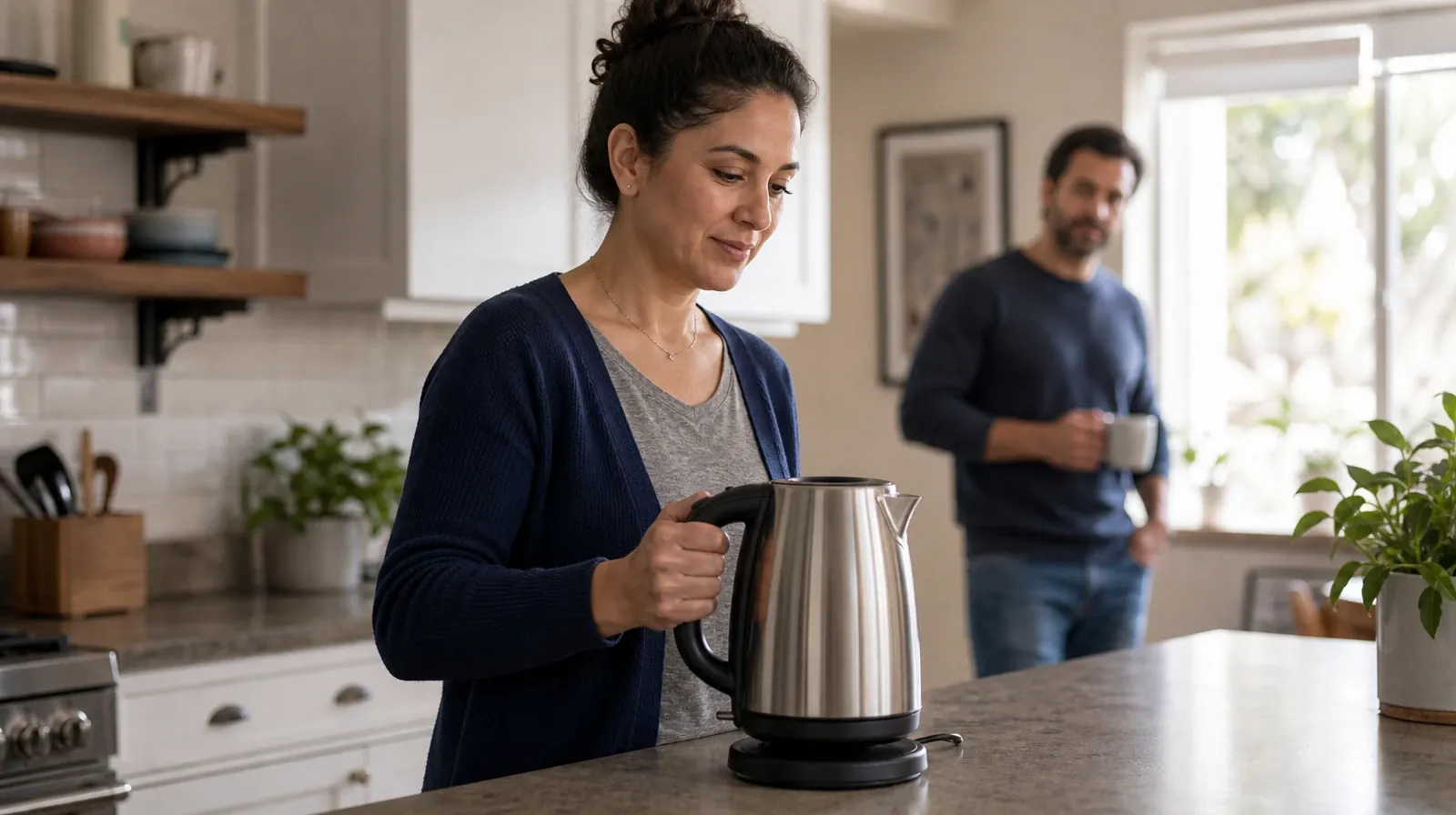 An adult sets a plain kettle on its base while another… · Prescription drugs Addiction Treatment for Bay Harbor Islands, FL