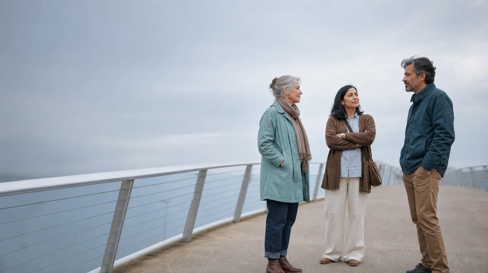 Returning Home After Treatment for Boca Raton, FL Residents | Three adults pause near an anonymous pedestrian bridge Three adults pause near an anonymous pedestrian bridge · Returning Home After Treatment for Boca Raton, FL Residents
