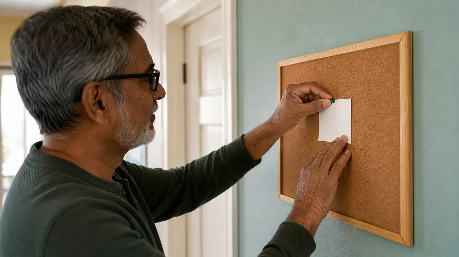 Alcohol Addiction Treatment for Boynton Beach, FL Residents | An adult pins a blank card to a plain corkboard in a home… An adult pins a blank card to a plain corkboard in a home… · Alcohol Addiction Treatment for Boynton Beach, FL Residents