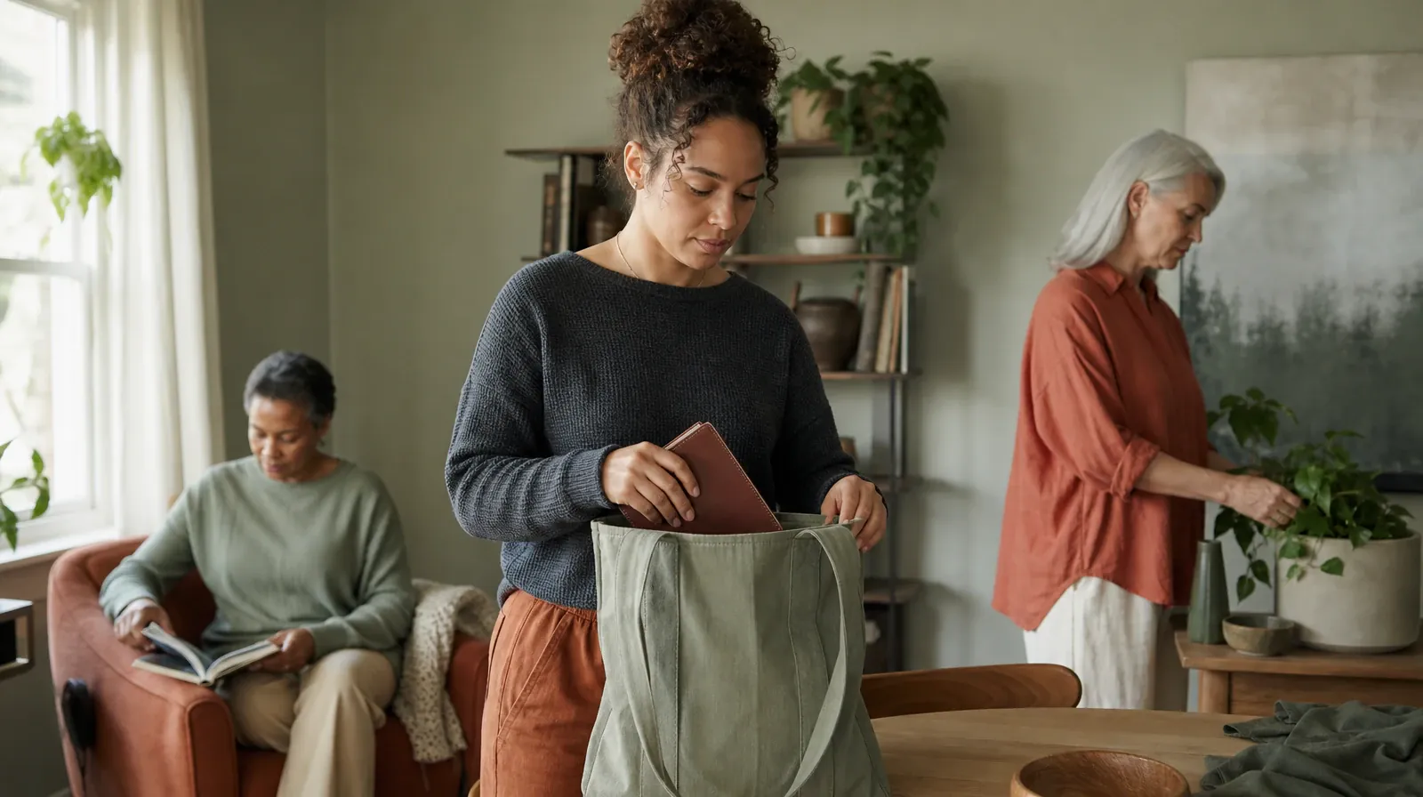 An adult places a closed journal in a fabric tote · Methamphetamine Addiction Treatment for Cooper City, FL Residents