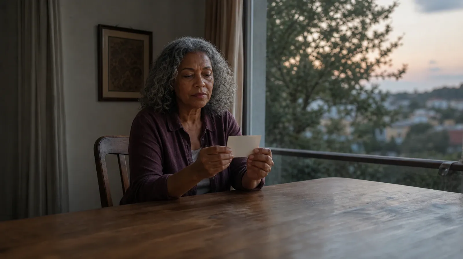 An adult holds a small blank card above a table · Residential Addiction Treatment for Coral Gables, FL