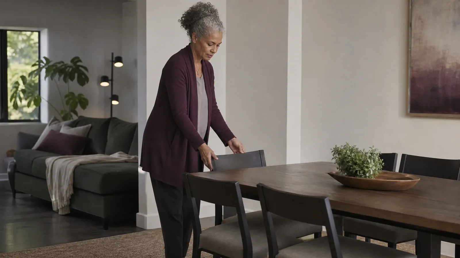An adult straightens a chair at a cleared table · Treatment Cost Questions for Country Walk, FL Residents
