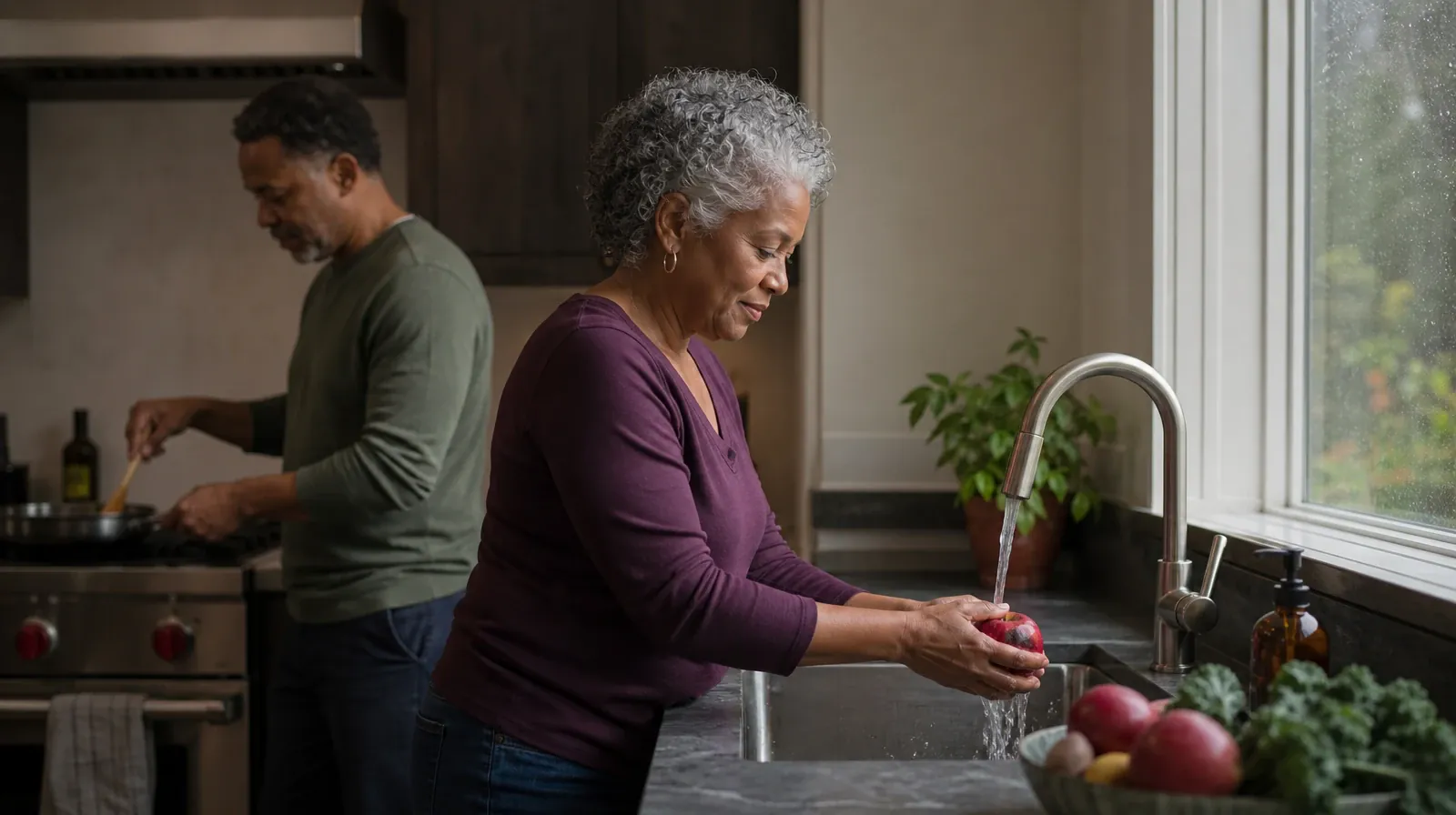 Language and Accessibility Questions for Cutler Bay, FL Residents | An adult rinses an apple at a kitchen sink An adult rinses an apple at a kitchen sink · Language and Accessibility Questions for Cutler Bay, FL Residents