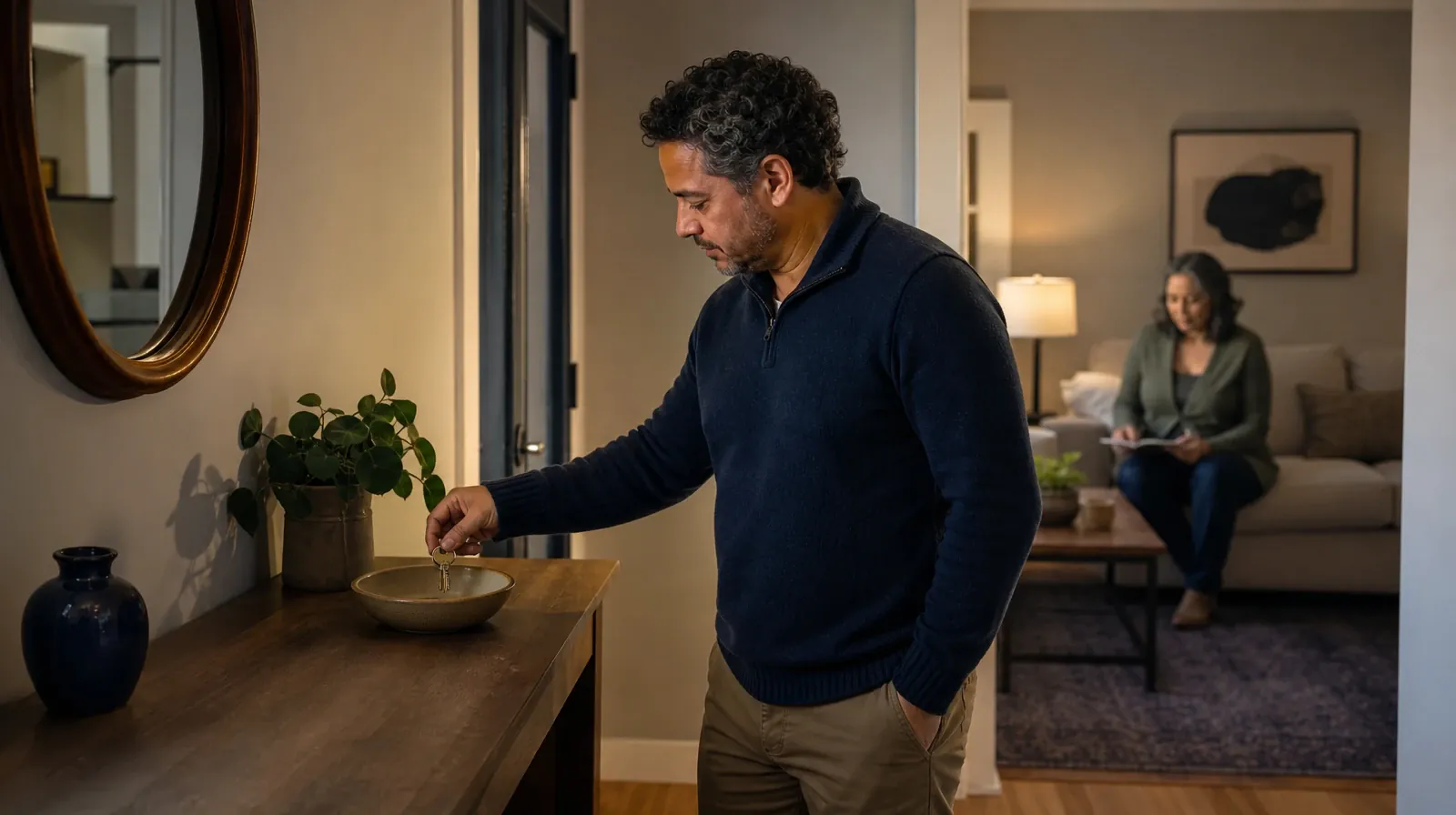 An adult places house keys into a small bowl · Fentanyl Addiction Treatment for Davie, FL Residents