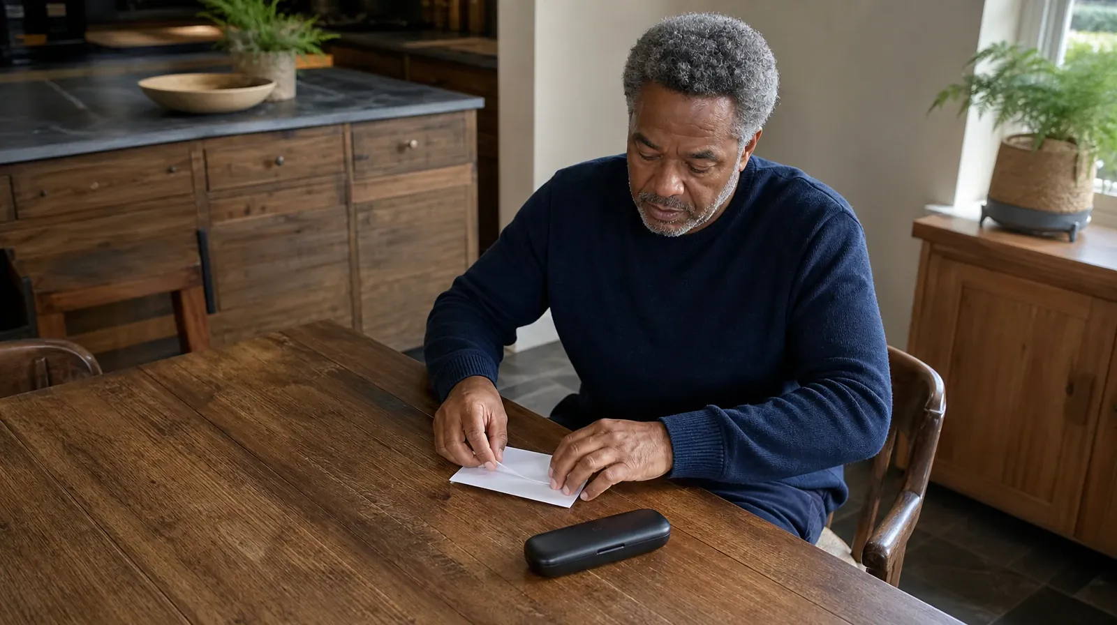An adult folds blank paper beside a closed pen case · Prescription drugs Addiction Treatment for Florida City, FL