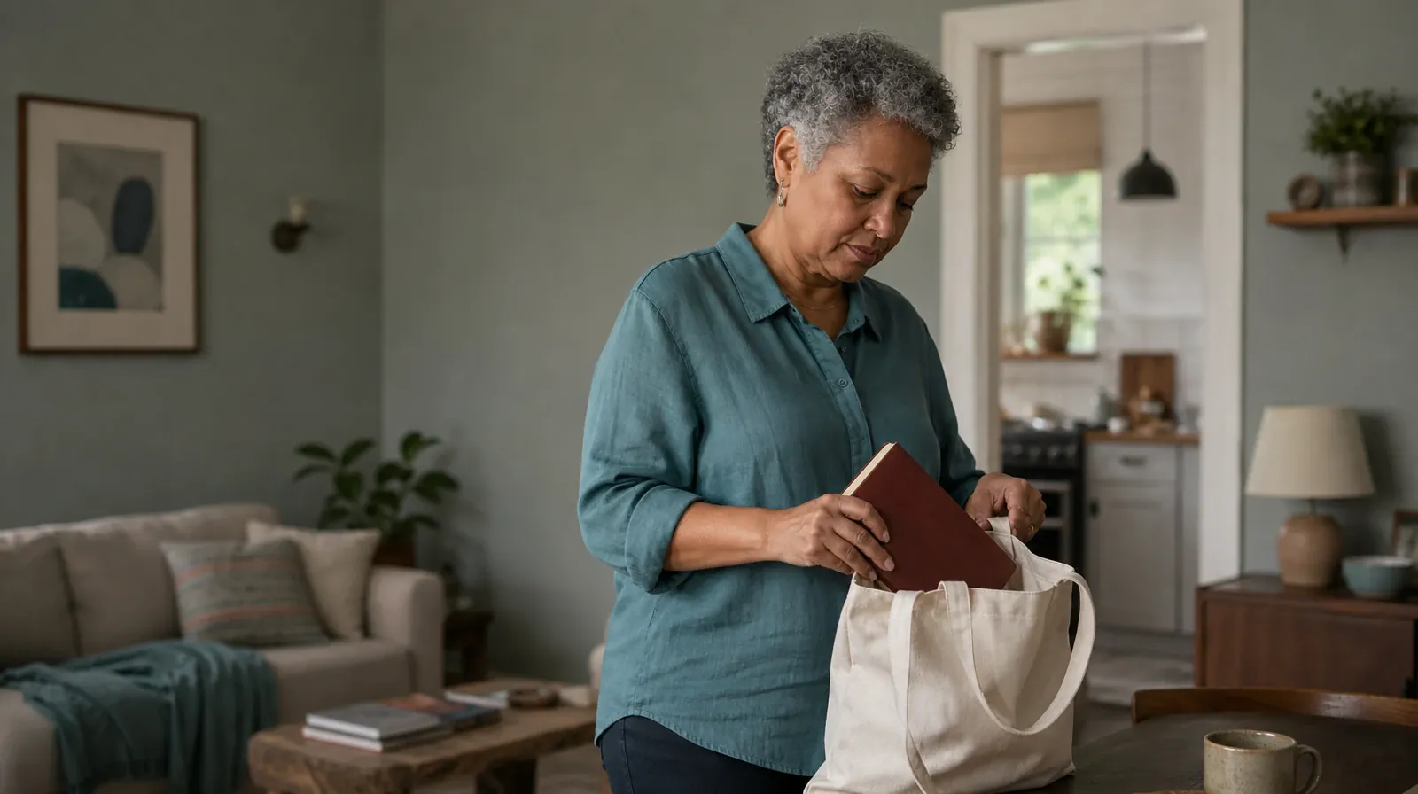 An adult places a closed journal in a fabric tote · Cocaine Addiction Treatment for Fort Lauderdale, FL Residents