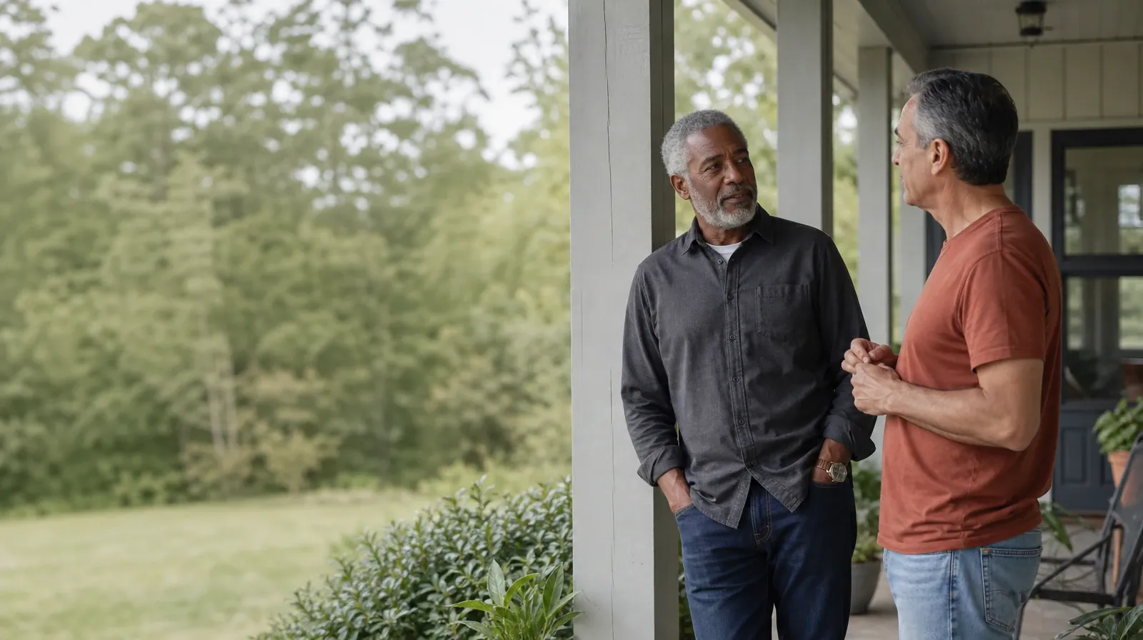 Treatment Cost Questions for Greenacres, FL Residents | Two adults share a calm porch conversation Two adults share a calm porch conversation · Treatment Cost Questions for Greenacres, FL Residents