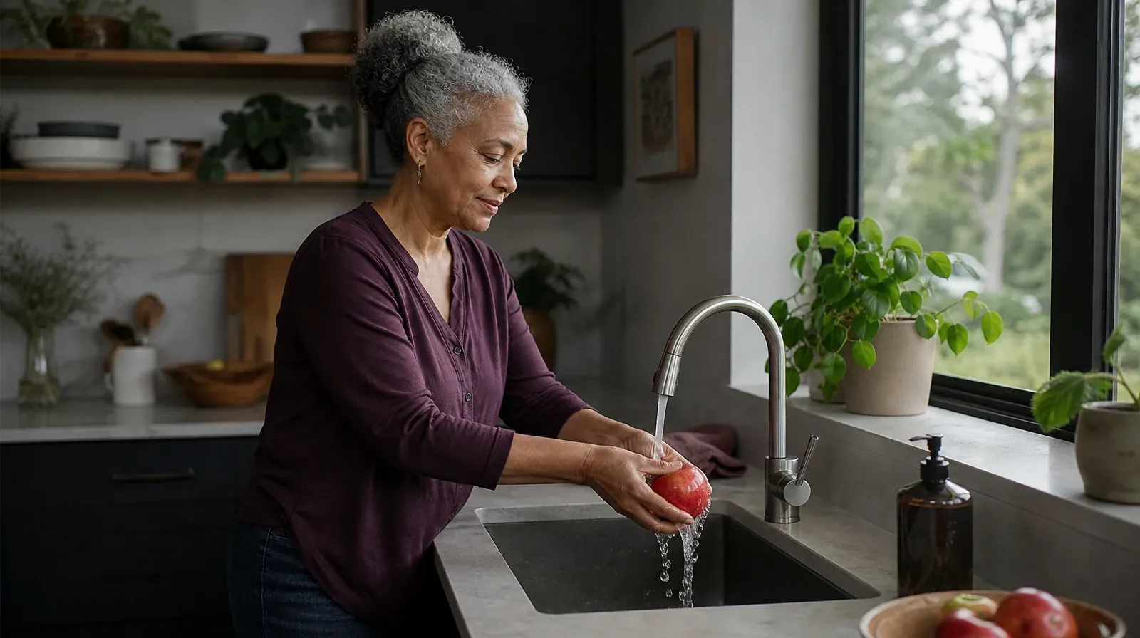 Cocaine Addiction Treatment for Hialeah Gardens, FL Residents | An adult rinses an apple at a kitchen sink An adult rinses an apple at a kitchen sink · Cocaine Addiction Treatment for Hialeah Gardens, FL Residents