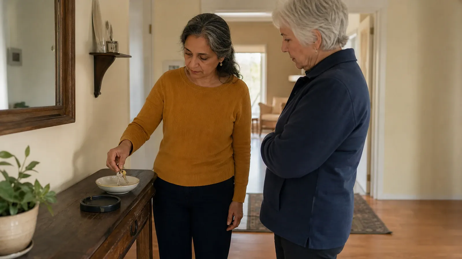 An adult places house keys into a small bowl · Treatment Cost Questions for Homestead, FL Residents
