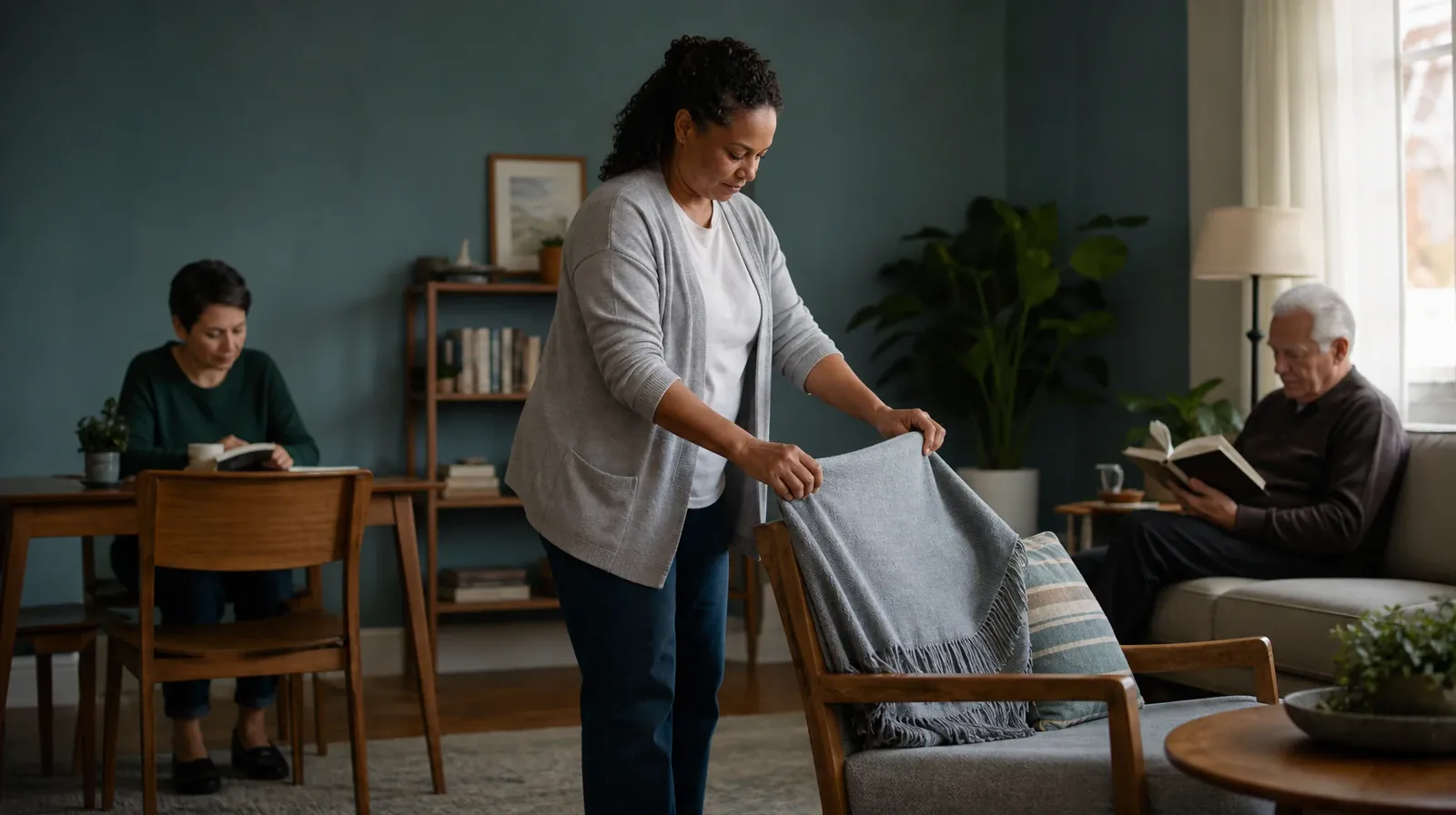 Starting a Treatment Conversation for Kendall West, FL Residents | An adult folds a plain cotton throw over a chair An adult folds a plain cotton throw over a chair · Starting a Treatment Conversation for Kendall West, FL Residents