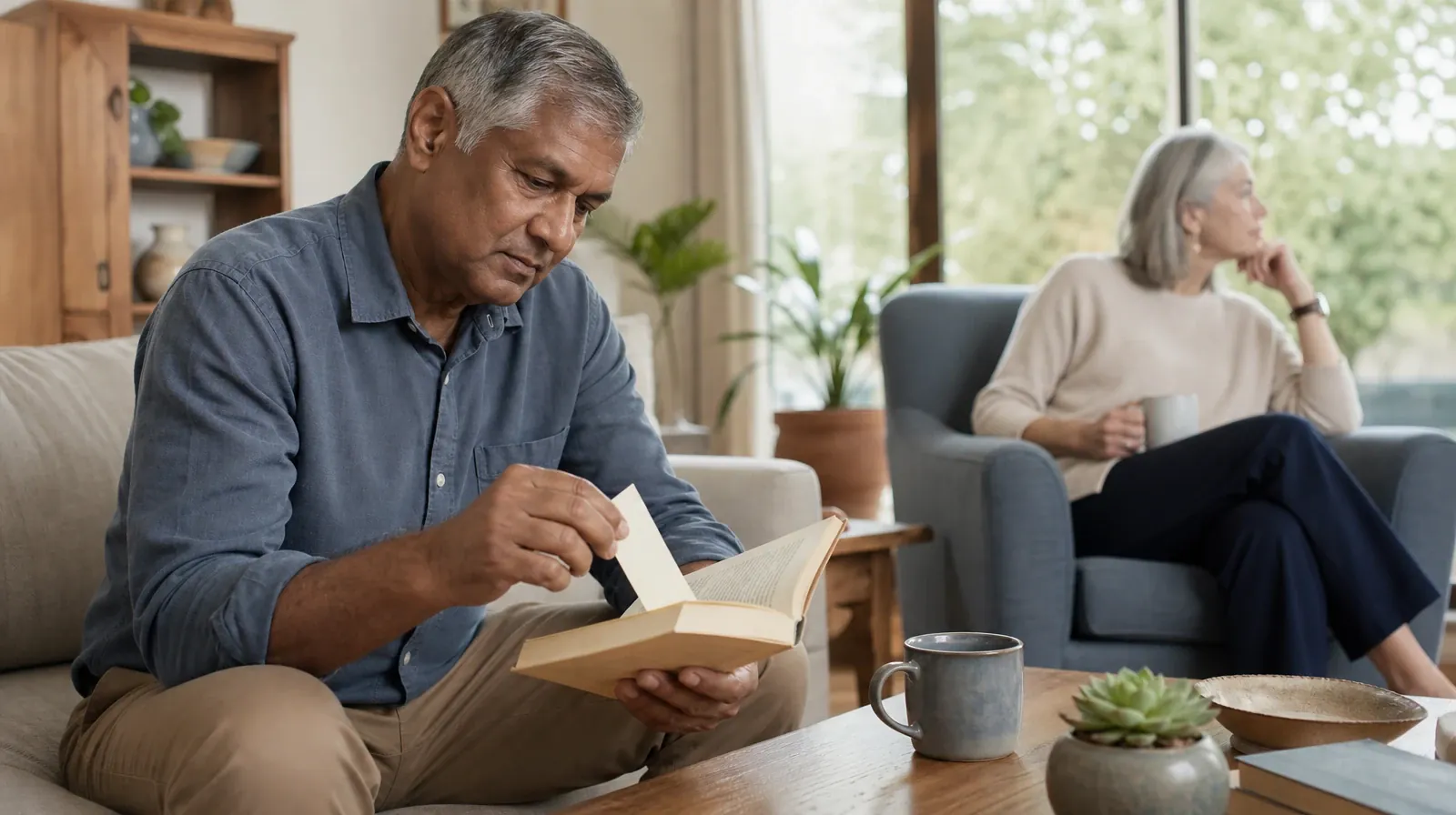 An adult places a bookmark in an unlettered book · Language and Accessibility Questions for Key Largo, FL Residents