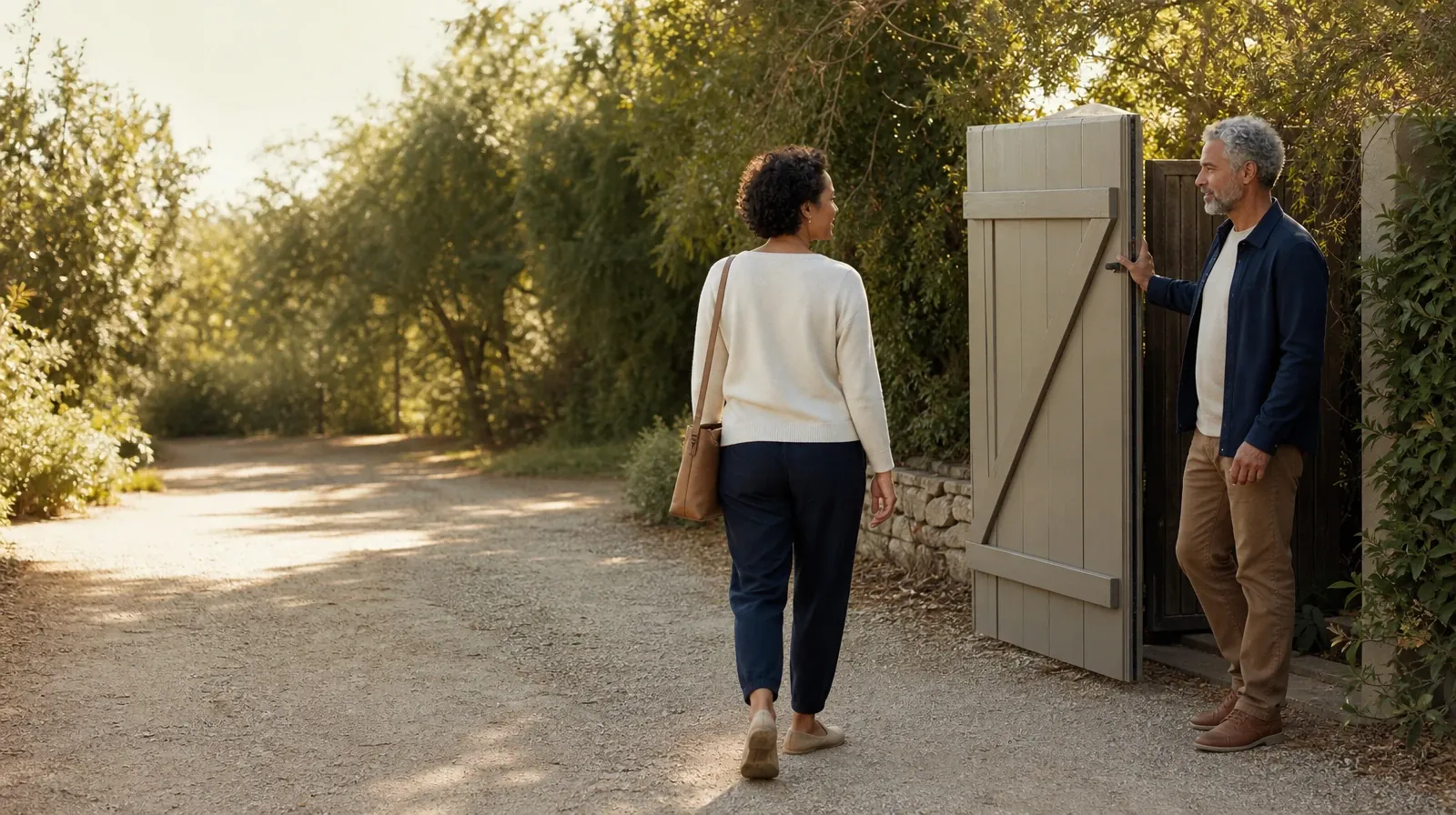 Planning Time Away for Treatment for Lake Park, FL Residents | One adult holds a garden gate for another One adult holds a garden gate for another · Planning Time Away for Treatment for Lake Park, FL Residents