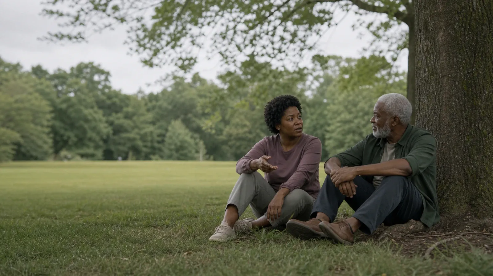 Language and Accessibility Questions for Lantana, FL Residents | Two adults talk beneath a tree at a public green Two adults talk beneath a tree at a public green · Language and Accessibility Questions for Lantana, FL Residents
