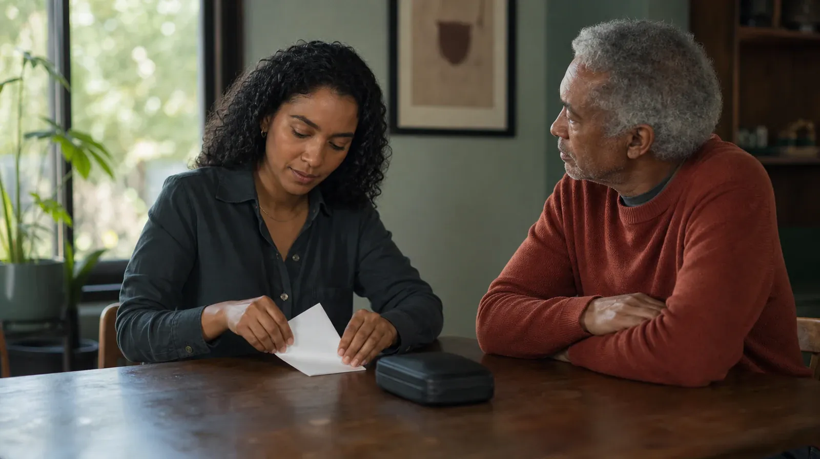 An adult folds blank paper beside a closed pen case · Cocaine Addiction Treatment for Lauderhill, FL Residents