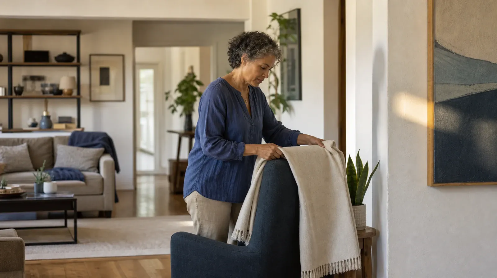 Planning a Treatment Assessment for Layton, FL Residents | An adult folds a plain cotton throw over a chair An adult folds a plain cotton throw over a chair · Planning a Treatment Assessment for Layton, FL Residents