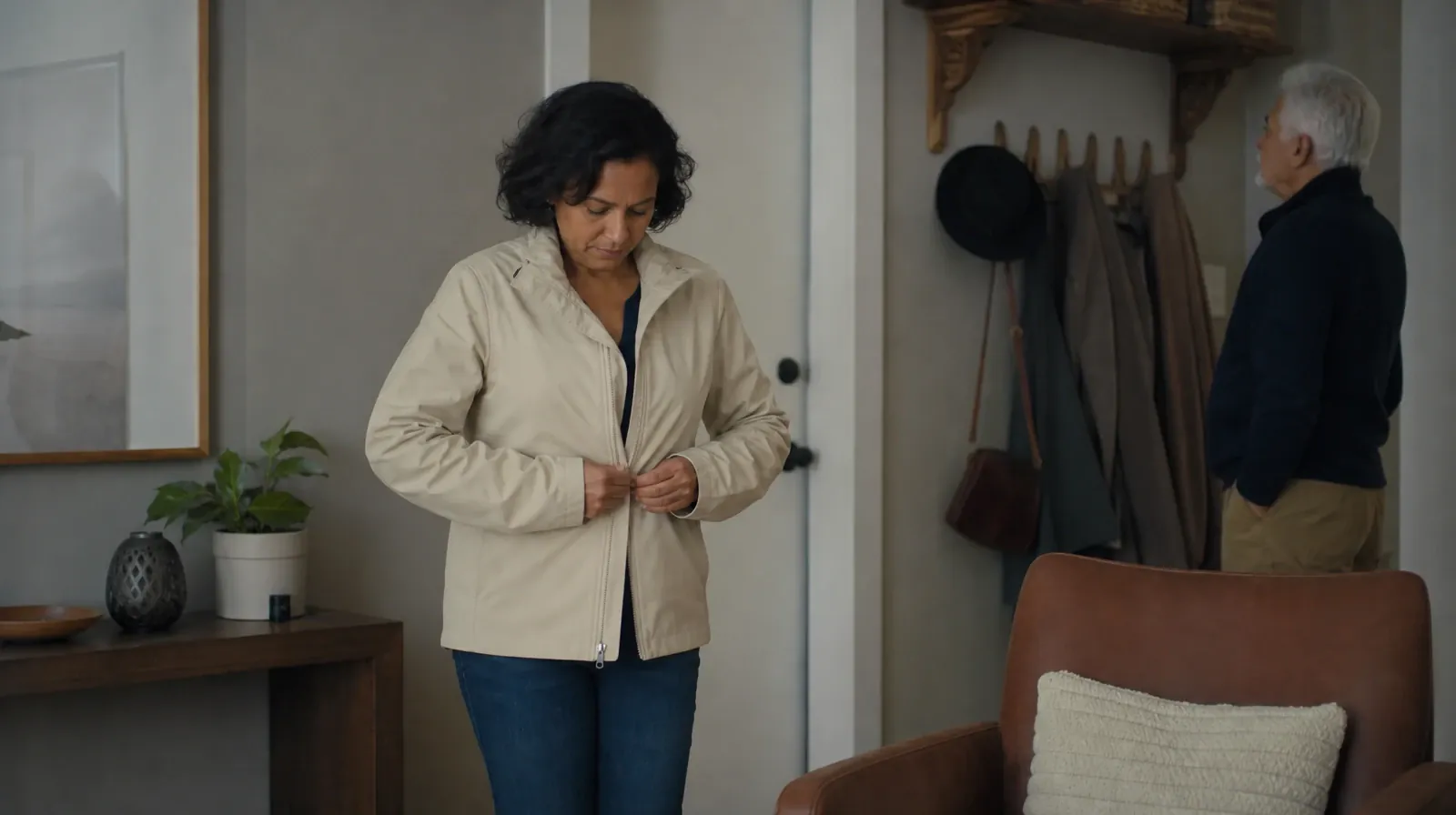 Starting a Treatment Conversation for Layton, FL Residents | An adult zips a light jacket beside an empty chair An adult zips a light jacket beside an empty chair · Starting a Treatment Conversation for Layton, FL Residents