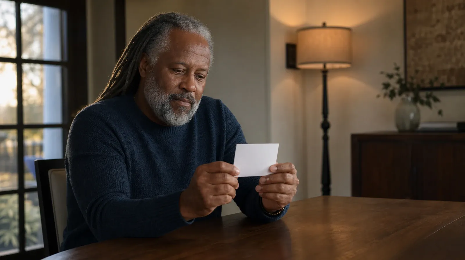 Planning Time Away for Treatment for Lighthouse Point, FL | An adult holds a small blank card above a table An adult holds a small blank card above a table · Planning Time Away for Treatment for Lighthouse Point, FL