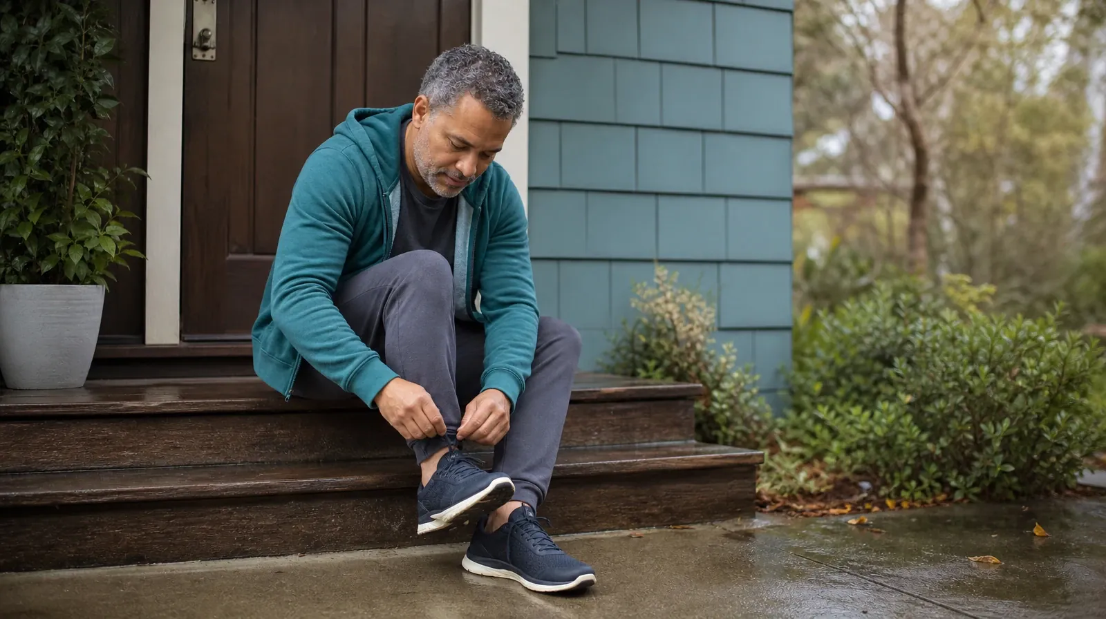 Returning Home After Treatment for Long Key, FL Residents | An adult ties a shoe on a low home step An adult ties a shoe on a low home step · Returning Home After Treatment for Long Key, FL Residents