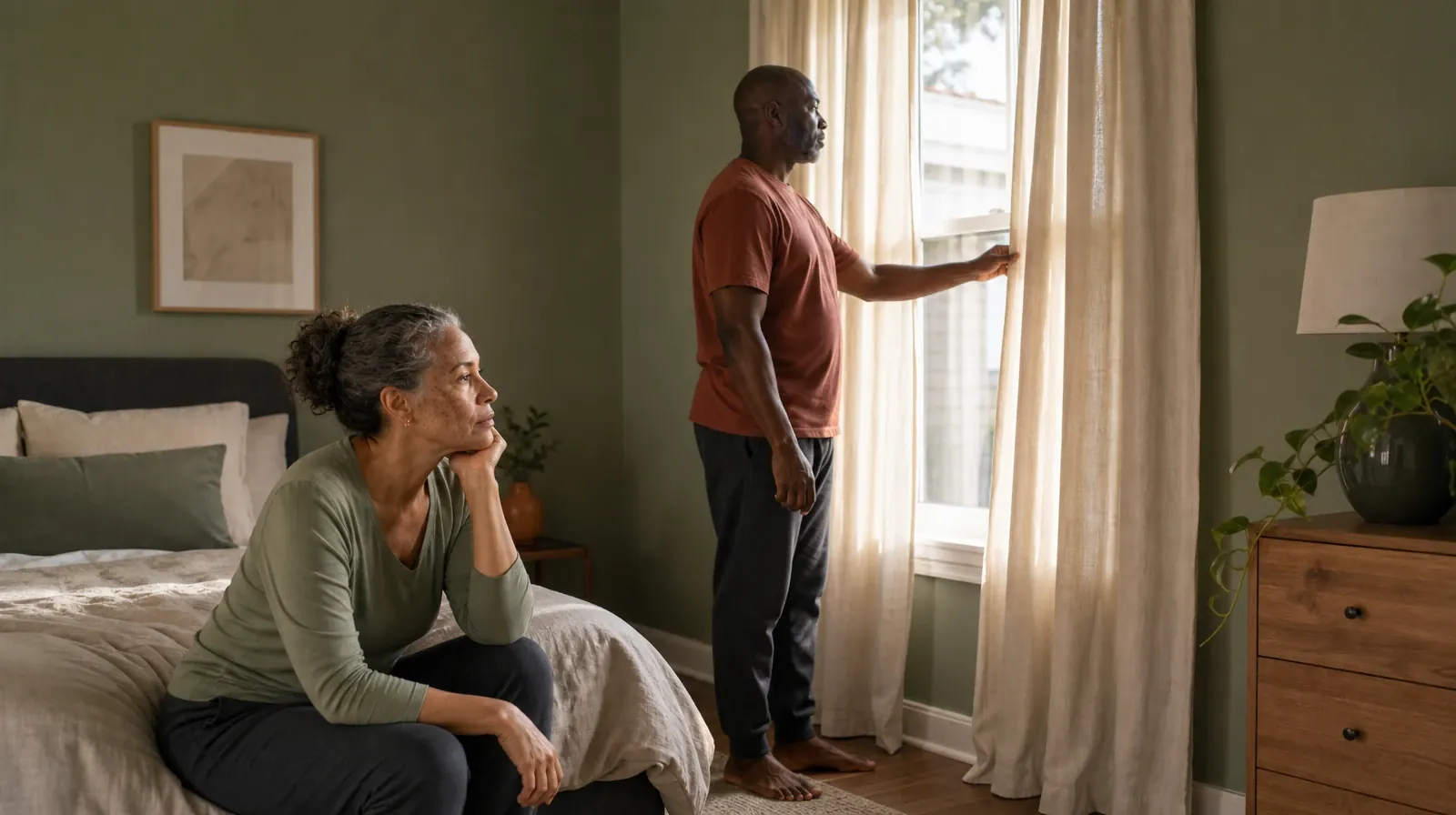An adult opens a plain curtain in morning light · Supporting an Adult Loved One for Lower Matecumbe Key, FL