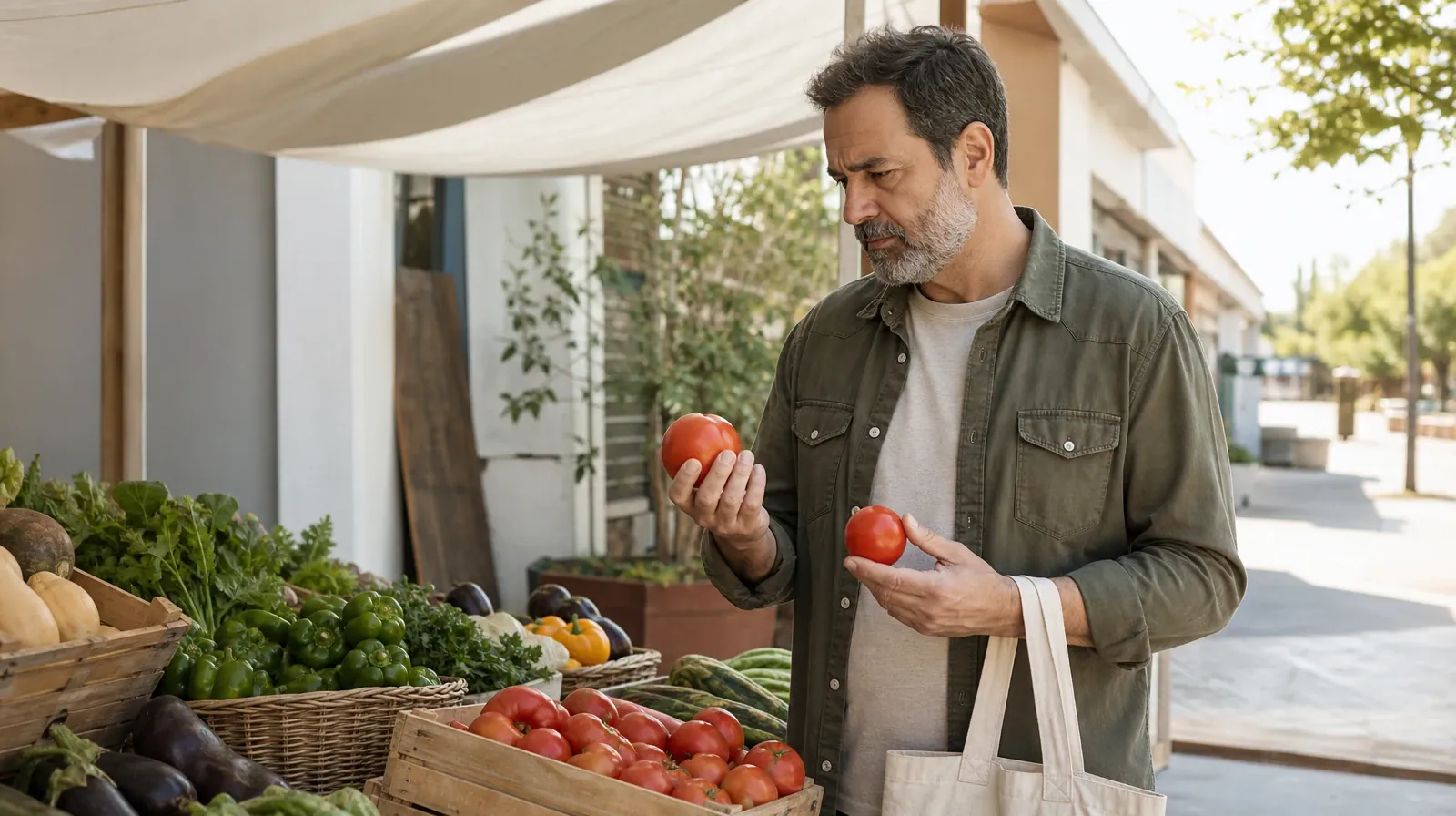 Opioids Addiction Treatment for Coconut Grove, Miami, FL | An adult examines a tomato at a small produce stall while… An adult examines a tomato at a small produce stall while… · Opioids Addiction Treatment for Coconut Grove, Miami, FL