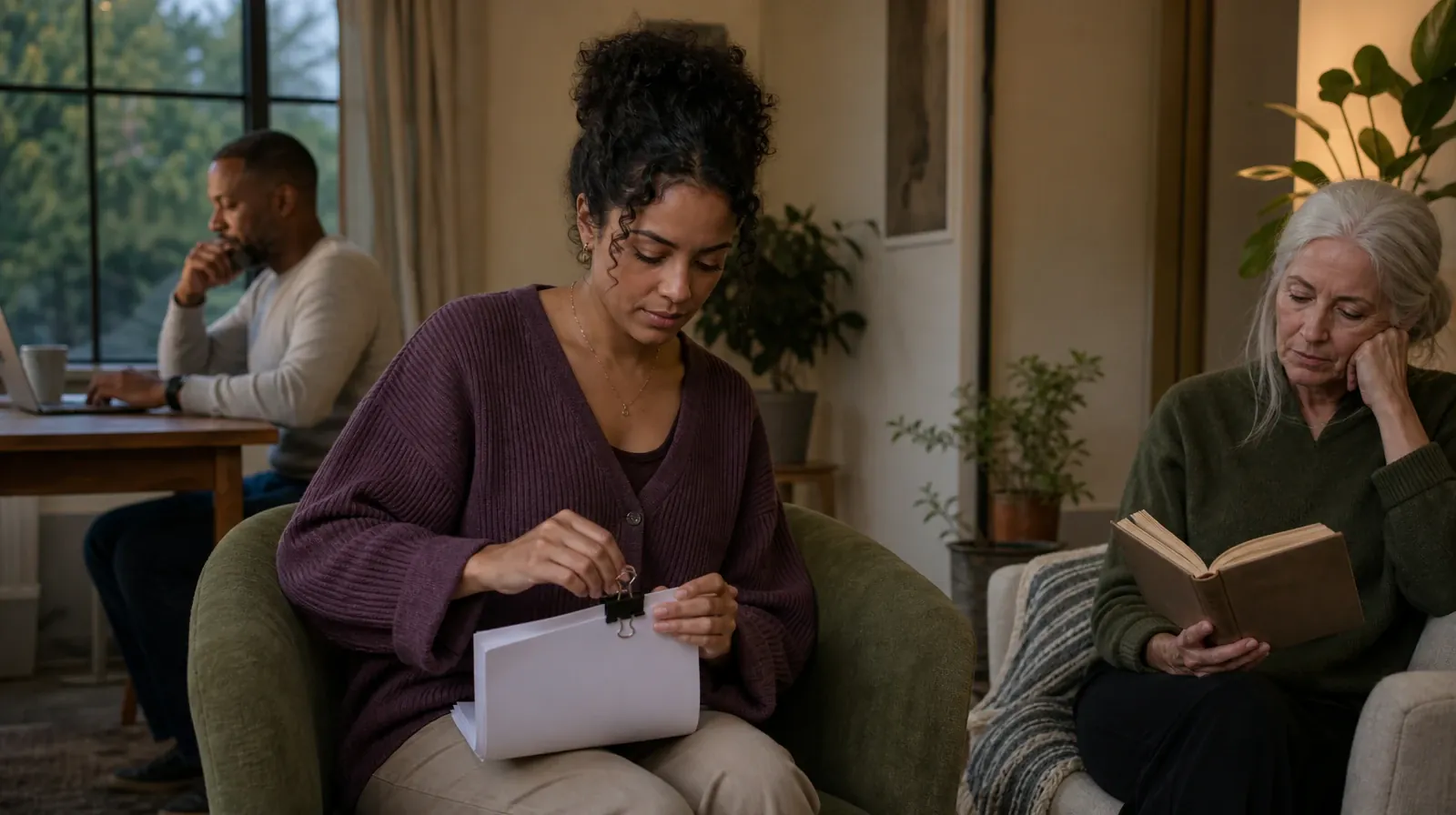 Planning a Treatment Assessment for Downtown, Miami, FL Residents | An adult clips together a small stack of blank paper An adult clips together a small stack of blank paper · Planning a Treatment Assessment for Downtown, Miami, FL Residents