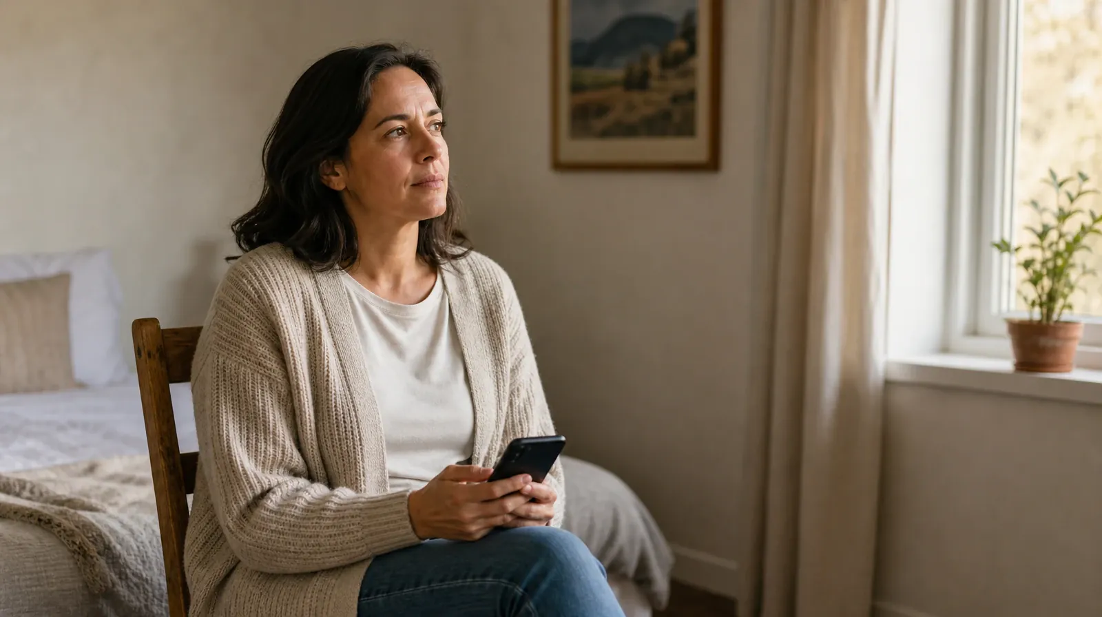 Polysubstance use Addiction Treatment for Edgewater, Miami, FL | An adult seated on a wooden chair holds a phone over their… An adult seated on a wooden chair holds a phone over their… · Polysubstance use Addiction Treatment for Edgewater, Miami, FL