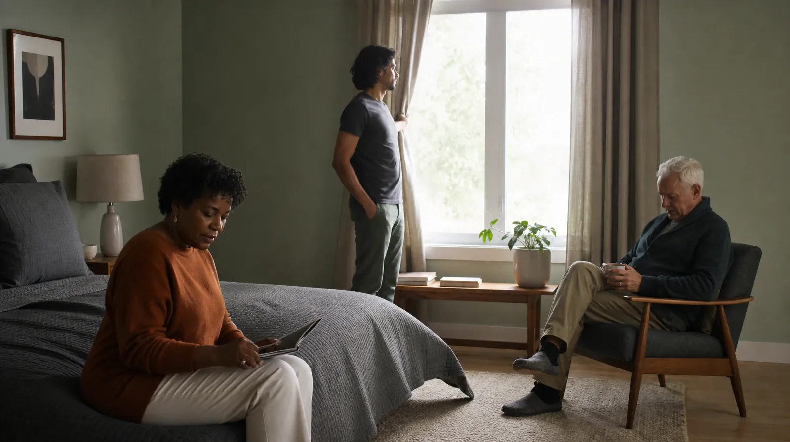 An adult opens a plain curtain in morning light · Treatment Cost Questions for Liberty City, Miami, FL Residents