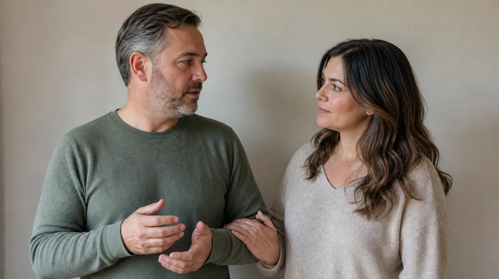 Fentanyl Addiction Treatment for Liberty City, Miami, FL | Two adults speak beside a plain indoor wall as one lightly… Two adults speak beside a plain indoor wall as one lightly… · Fentanyl Addiction Treatment for Liberty City, Miami, FL