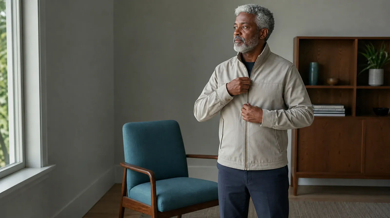 Planning Time Away for Treatment for Little Havana, Miami, FL | An adult zips a light jacket beside an empty chair An adult zips a light jacket beside an empty chair · Planning Time Away for Treatment for Little Havana, Miami, FL