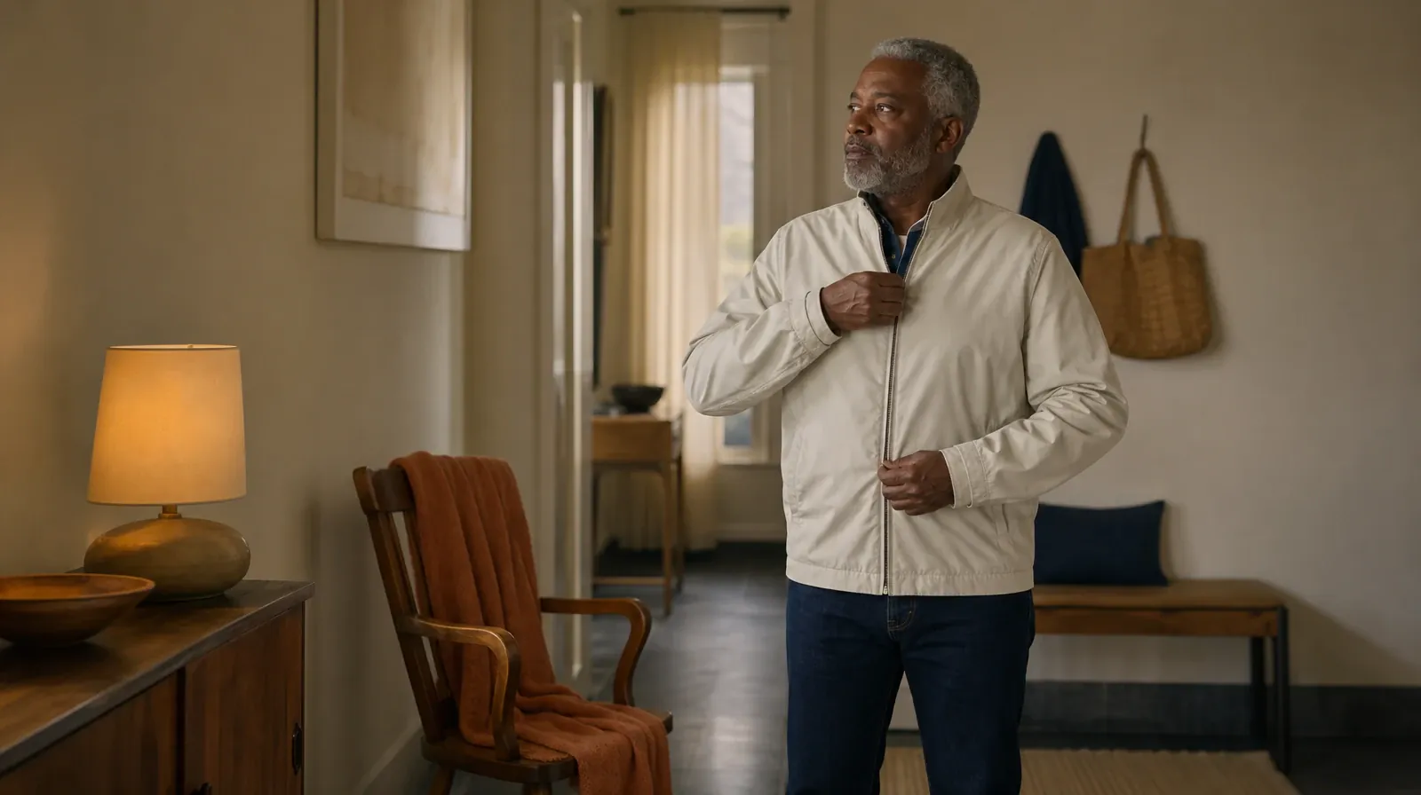 Planning Time Away for Treatment for Midtown, Miami, FL Residents | An adult zips a light jacket beside an empty chair An adult zips a light jacket beside an empty chair · Planning Time Away for Treatment for Midtown, Miami, FL Residents