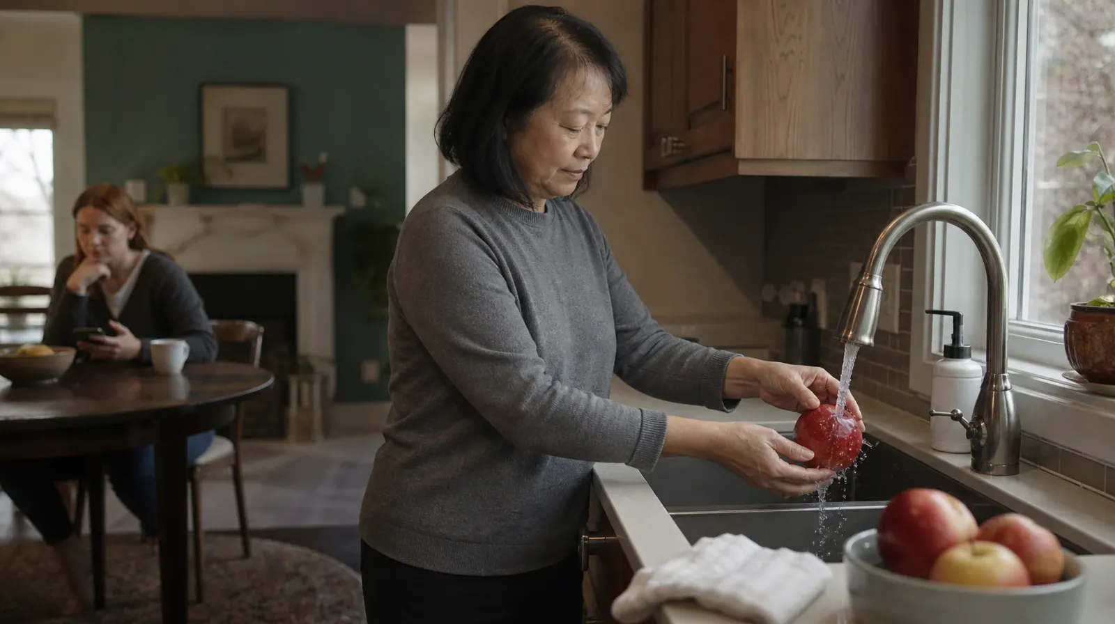 Returning Home After Treatment for Miami Springs, FL Residents | An adult rinses an apple at a kitchen sink An adult rinses an apple at a kitchen sink · Returning Home After Treatment for Miami Springs, FL Residents