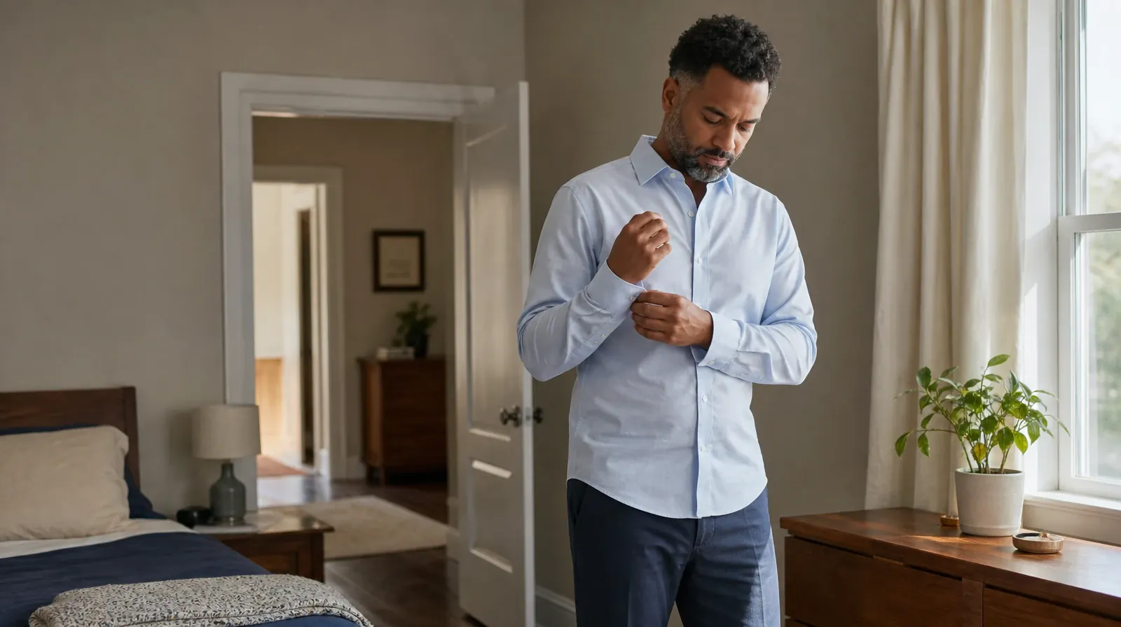 Treatment Cost Questions for The Roads, Miami, FL Residents | An adult buttons a shirt cuff near a window An adult buttons a shirt cuff near a window · Treatment Cost Questions for The Roads, Miami, FL Residents