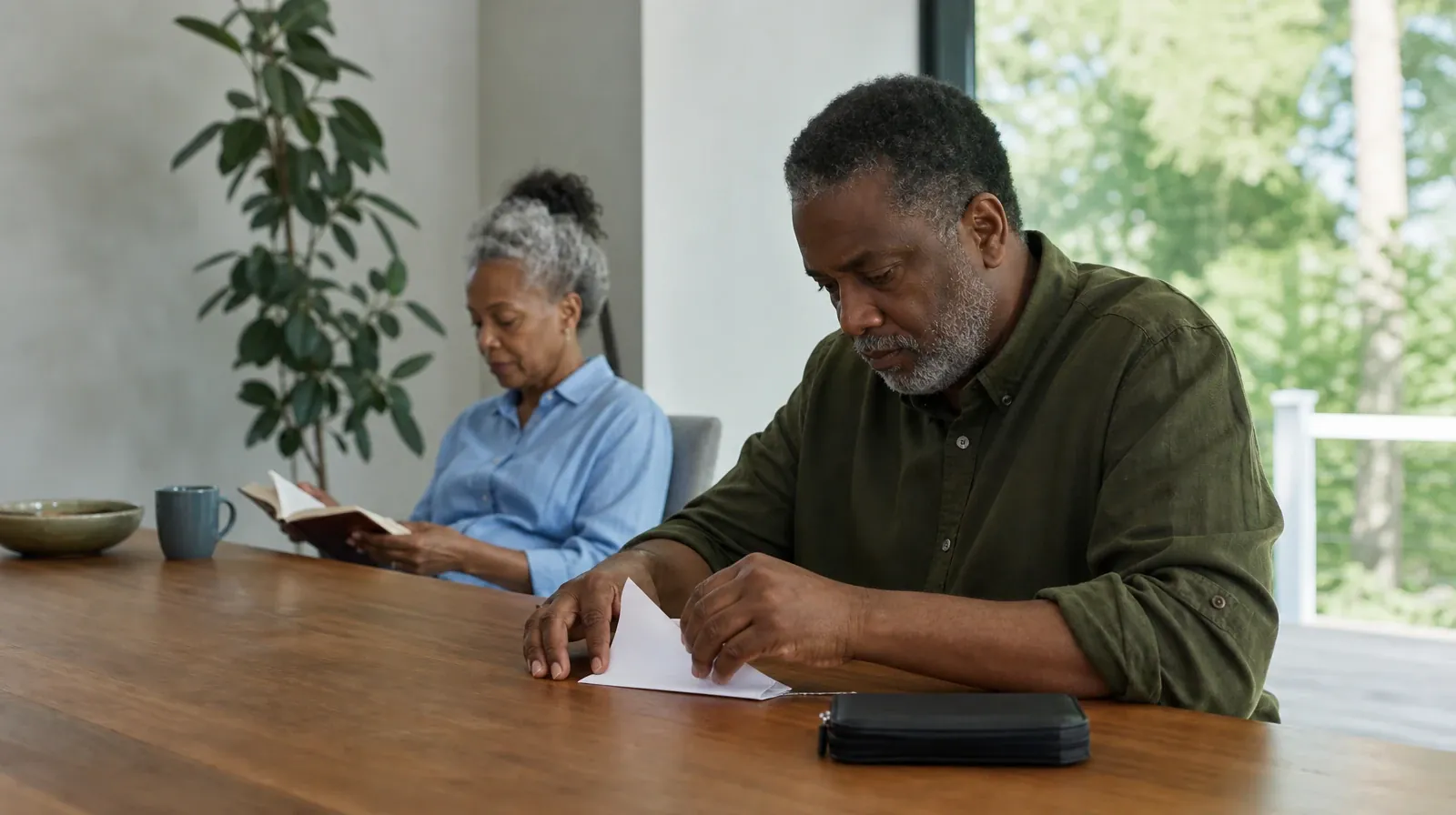 Language and Access Questions for Upper Eastside, Miami, FL | An adult folds blank paper beside a closed pen case An adult folds blank paper beside a closed pen case · Language and Access Questions for Upper Eastside, Miami, FL