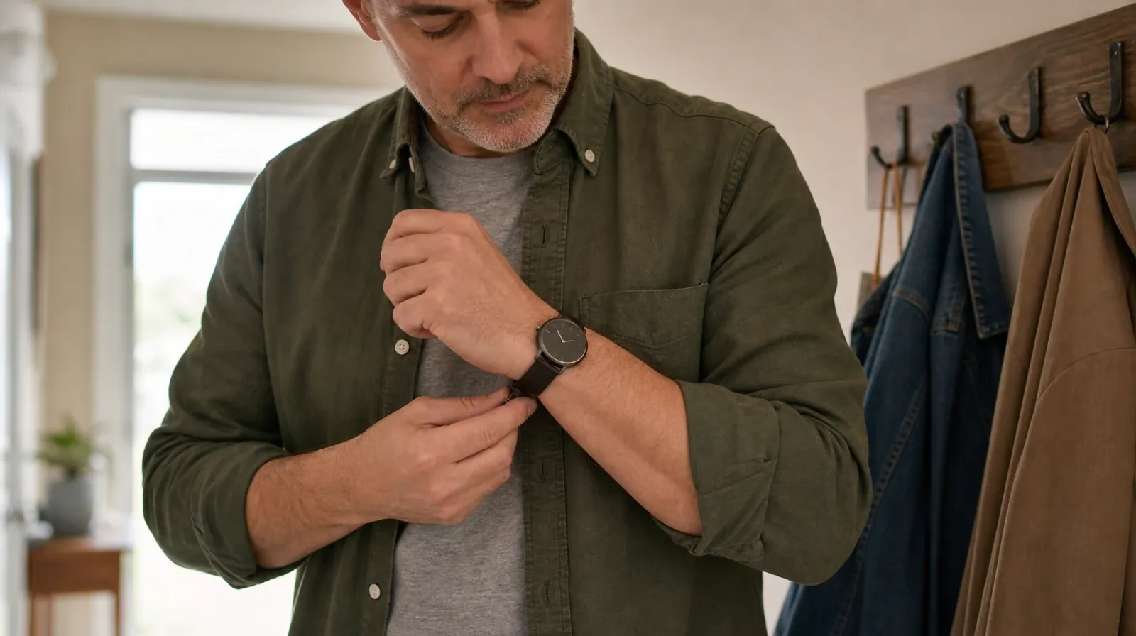 An adult fastens the strap of a plain wristwatch · Drug and Alcohol Detox for North Miami, FL Residents