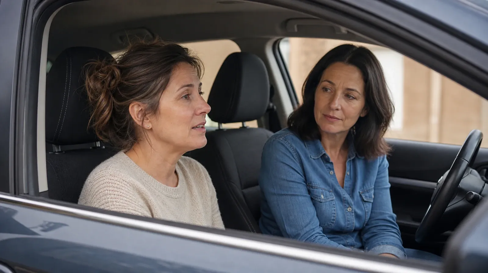 Adult Recovery Support Resources for North Miami, FL Residents | Two adults talk quietly while seated inside a parked car Two adults talk quietly while seated inside a parked car · Adult Recovery Support Resources for North Miami, FL Residents
