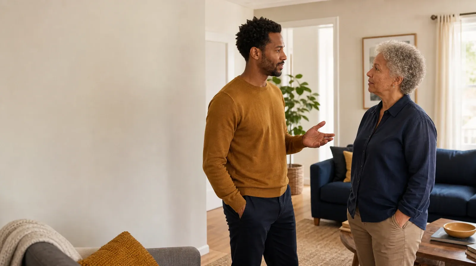 Alcohol Addiction Treatment for North Miami Beach, FL Residents | Two adults share a careful conversation at home Two adults share a careful conversation at home · Alcohol Addiction Treatment for North Miami Beach, FL Residents
