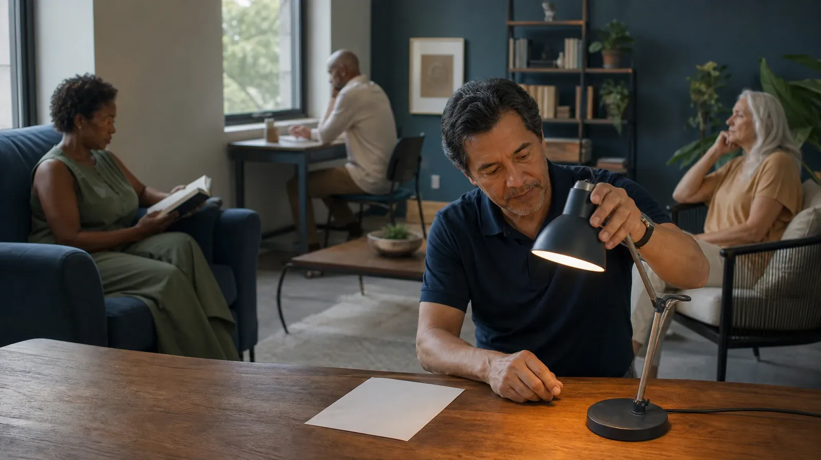 Benzodiazepines Addiction Treatment for Palm Beach, FL Residents | An adult adjusts a desk lamp beside blank paper An adult adjusts a desk lamp beside blank paper · Benzodiazepines Addiction Treatment for Palm Beach, FL Residents