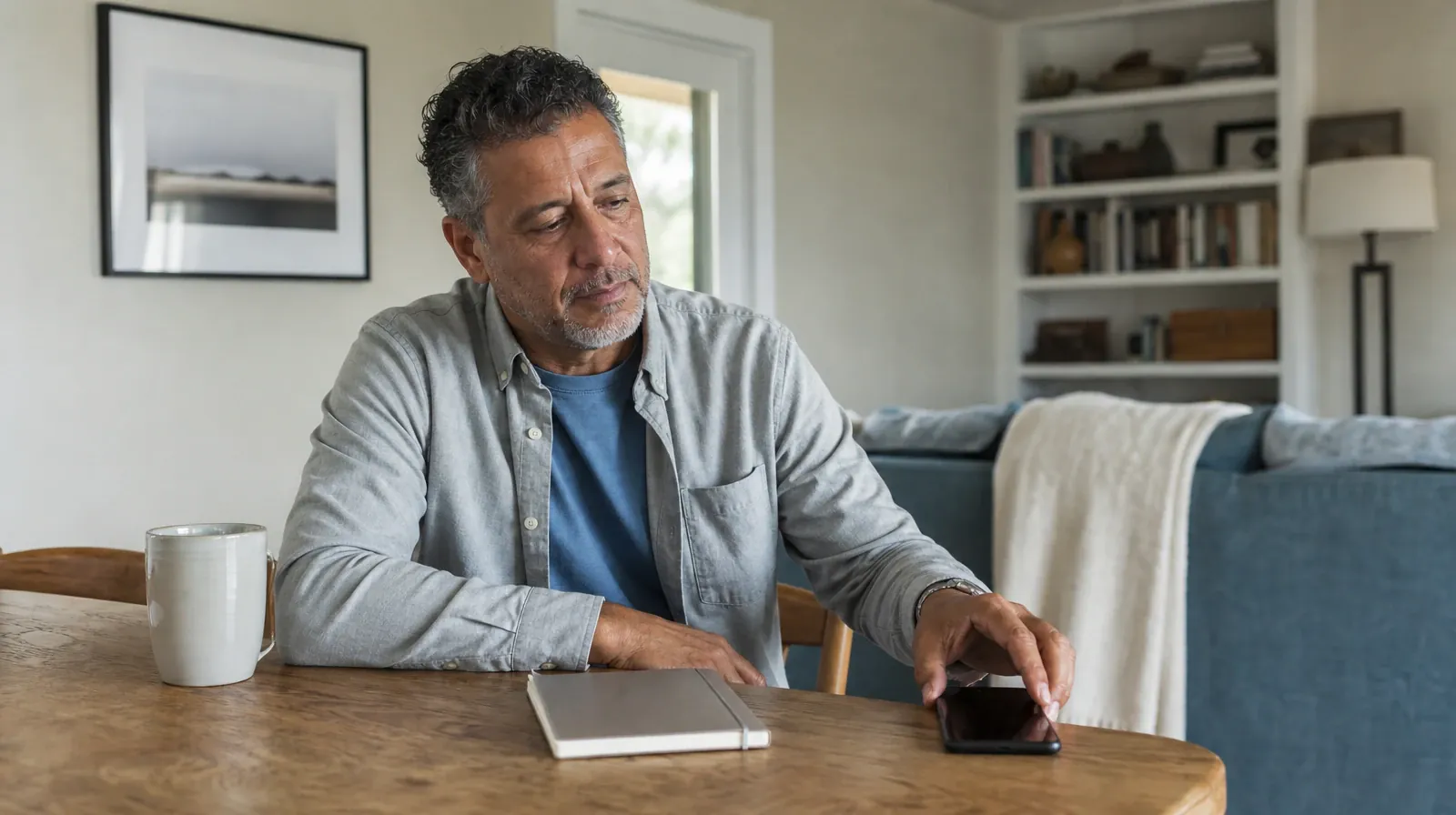 An adult places a phone face down beside a closed… · Prescription drugs Addiction Treatment for Palm Beach Gardens, FL