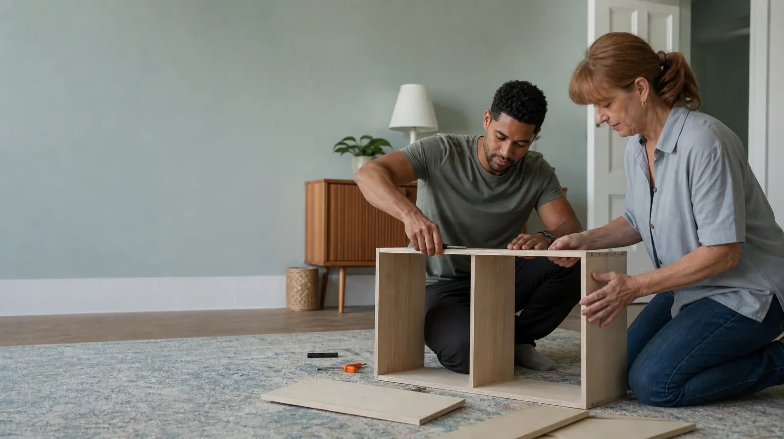 Cocaine Addiction Treatment for Palm Springs, FL Residents | Two adults assemble a small shelf together Two adults assemble a small shelf together · Cocaine Addiction Treatment for Palm Springs, FL Residents