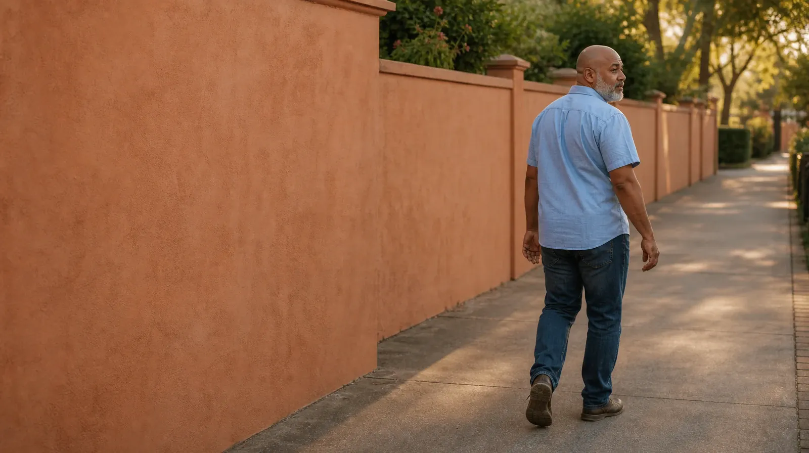 An adult walks along a level path and glances back over one… · Returning Home After Treatment for Pinecrest, FL Residents