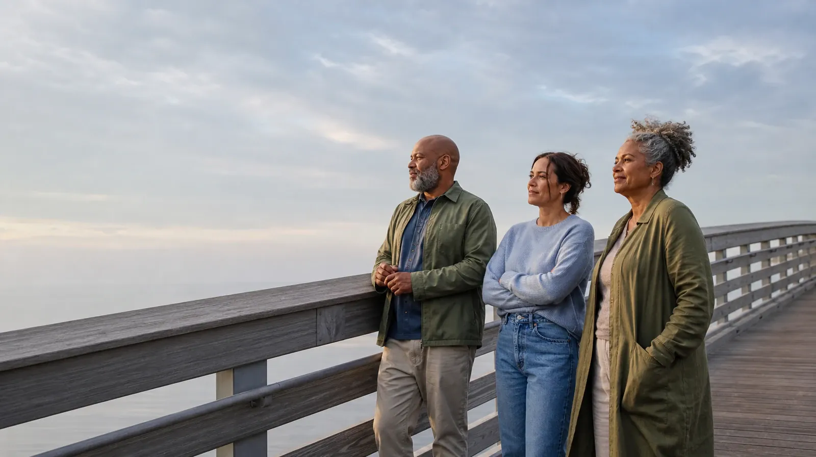Language and Accessibility Questions for Ramrod Key, FL Residents | Three adults pause near an anonymous pedestrian bridge Three adults pause near an anonymous pedestrian bridge · Language and Accessibility Questions for Ramrod Key, FL Residents