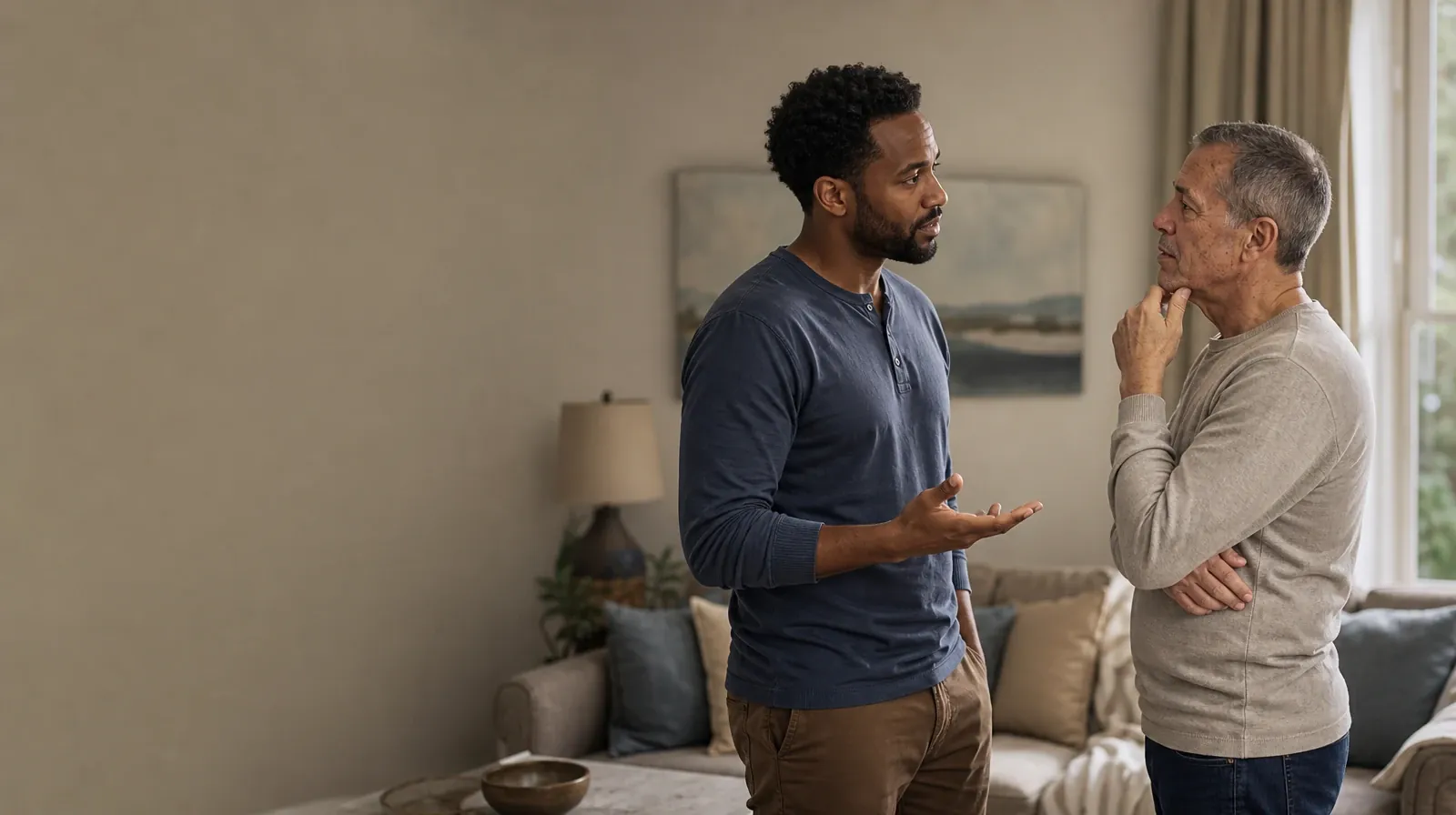 Alcohol Addiction Treatment for Richmond West, FL Residents | Two adults share a careful conversation at home Two adults share a careful conversation at home · Alcohol Addiction Treatment for Richmond West, FL Residents