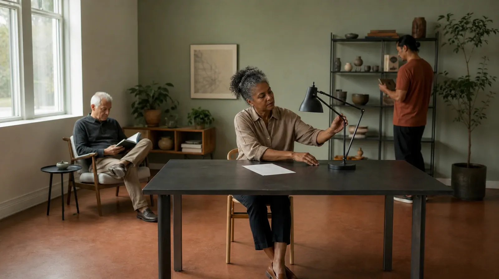 An adult adjusts a desk lamp beside blank paper · Planning a Treatment Assessment for Saddlebunch Keys, FL