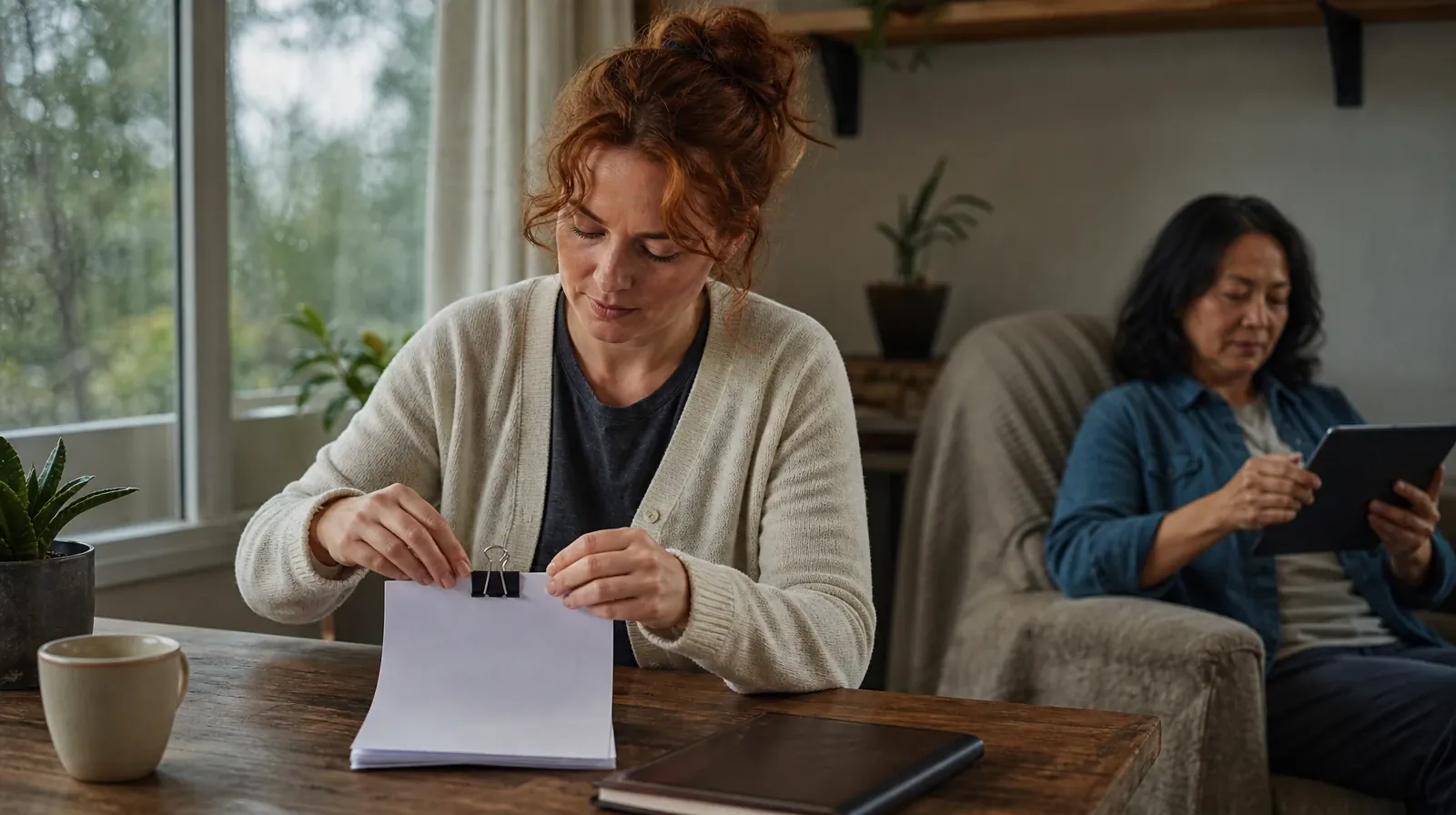 Planning a Treatment Assessment for South Miami, FL Residents | An adult clips together a small stack of blank paper An adult clips together a small stack of blank paper · Planning a Treatment Assessment for South Miami, FL Residents