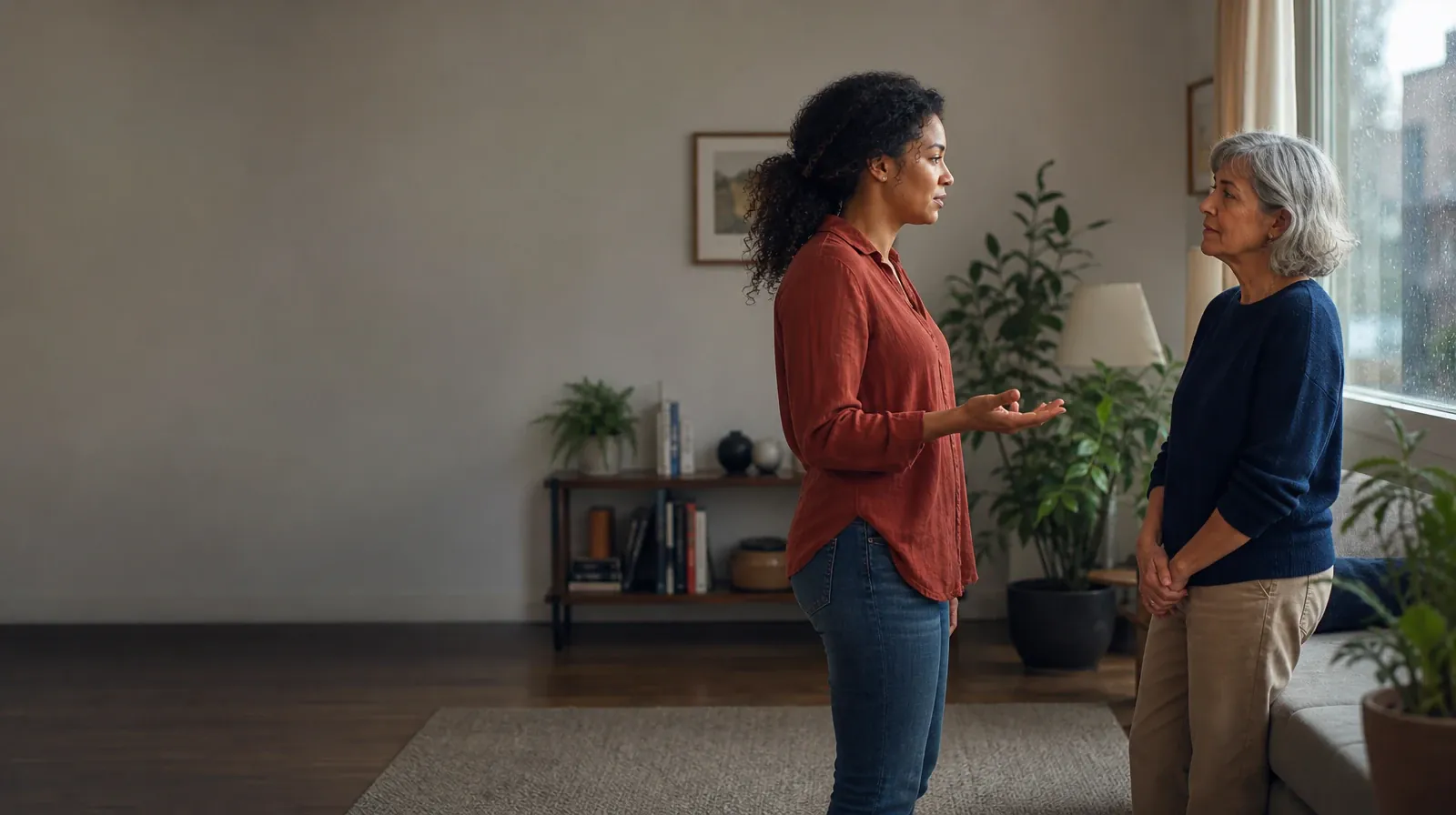 Polysubstance use Addiction Treatment for South Miami, FL | Two adults share a careful conversation at home Two adults share a careful conversation at home · Polysubstance use Addiction Treatment for South Miami, FL