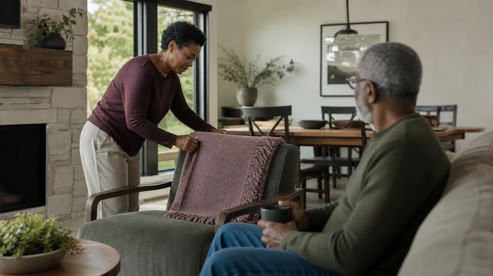 Starting a Treatment Conversation for Sunny Isles Beach, FL | An adult folds a plain cotton throw over a chair An adult folds a plain cotton throw over a chair · Starting a Treatment Conversation for Sunny Isles Beach, FL