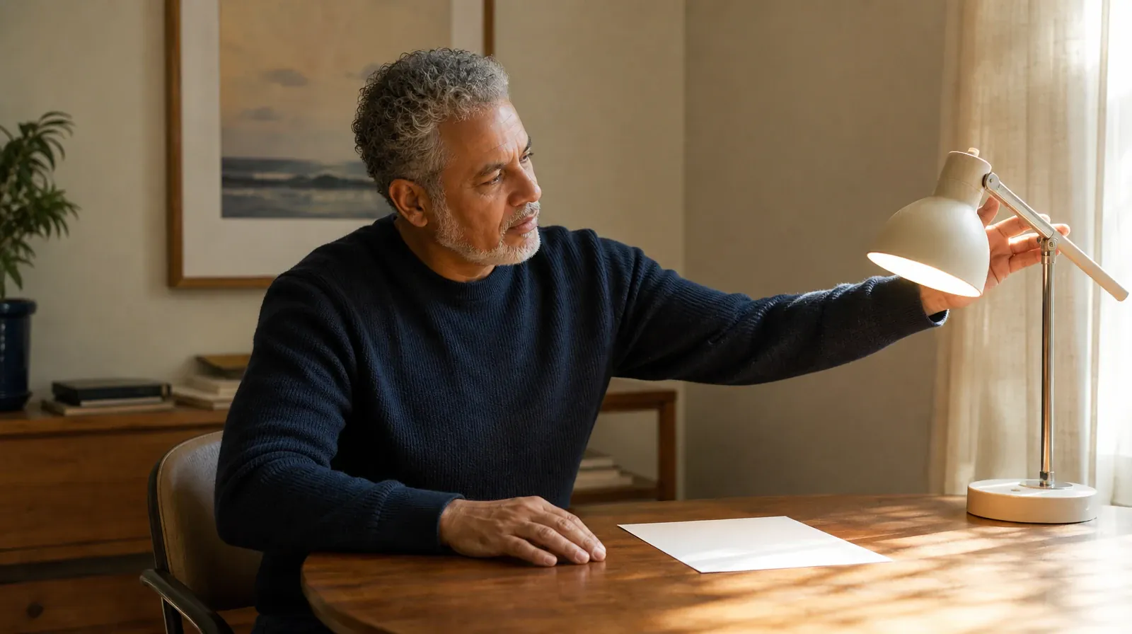 Planning a Treatment Assessment for Virginia Gardens, FL | An adult adjusts a desk lamp beside blank paper An adult adjusts a desk lamp beside blank paper · Planning a Treatment Assessment for Virginia Gardens, FL
