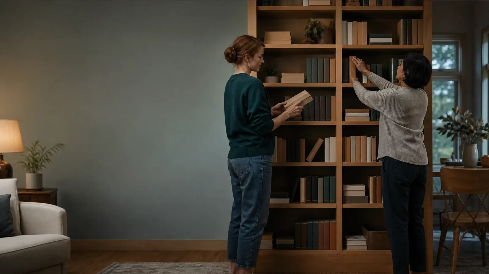 Alcohol Addiction Treatment for Virginia Gardens, FL Residents | Two adults sort plain books on a home bookcase Two adults sort plain books on a home bookcase · Alcohol Addiction Treatment for Virginia Gardens, FL Residents