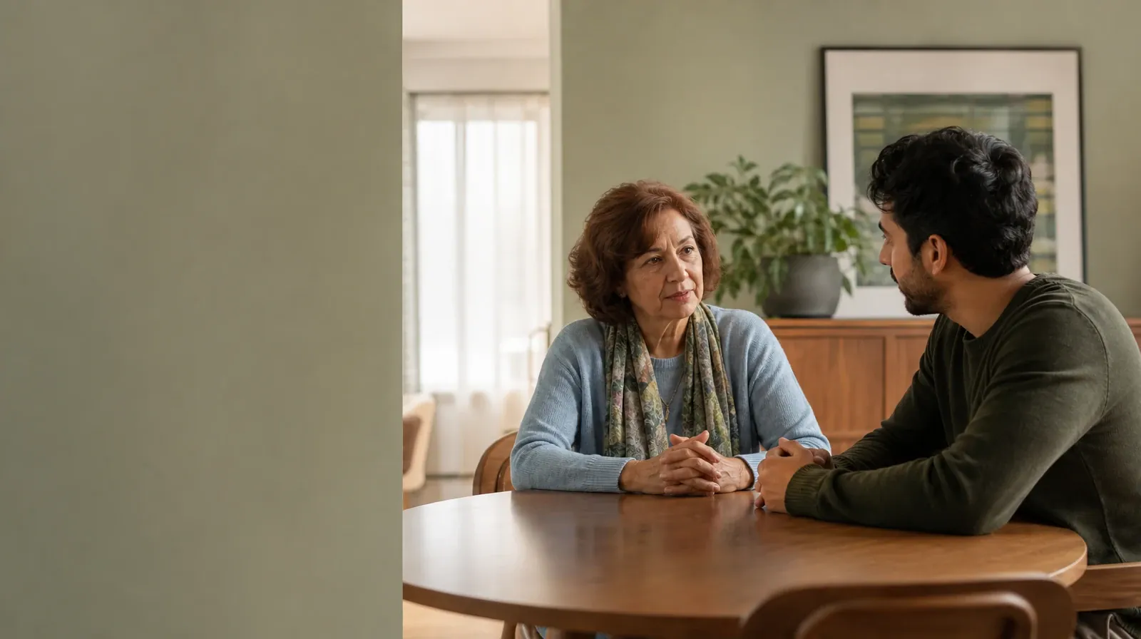 Alcohol Addiction Treatment for West Miami, FL Residents | Two adults have a calm conversation at a round table Two adults have a calm conversation at a round table · Alcohol Addiction Treatment for West Miami, FL Residents